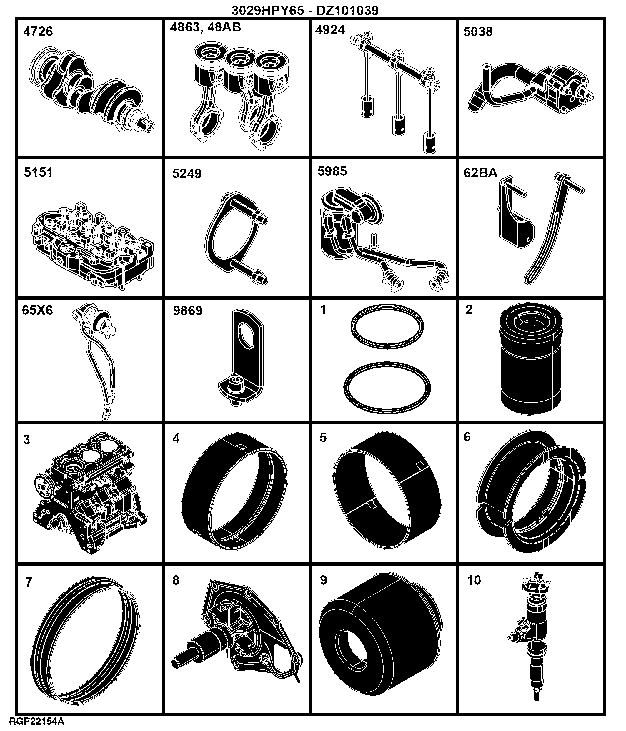 21 Diesel Engine 3029HPY65-DZ101039 Metric (000200 - )