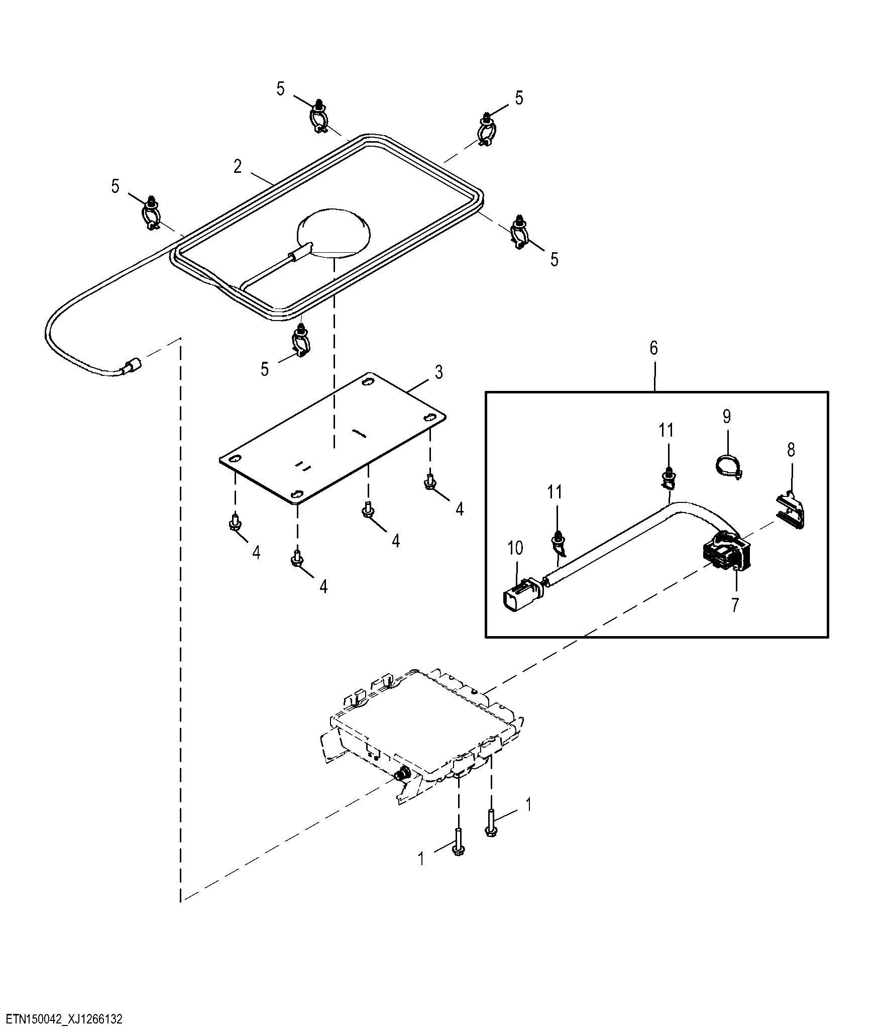 JDLink™ Satellite (SAT) 4G Controller Mounting and Antenna