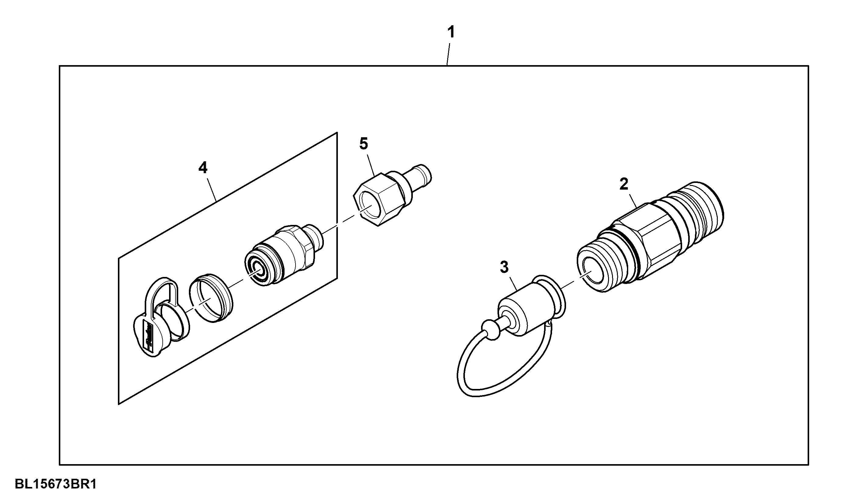 Breakaway Coupler, Oil Return Coupler, Size 20, Attachment