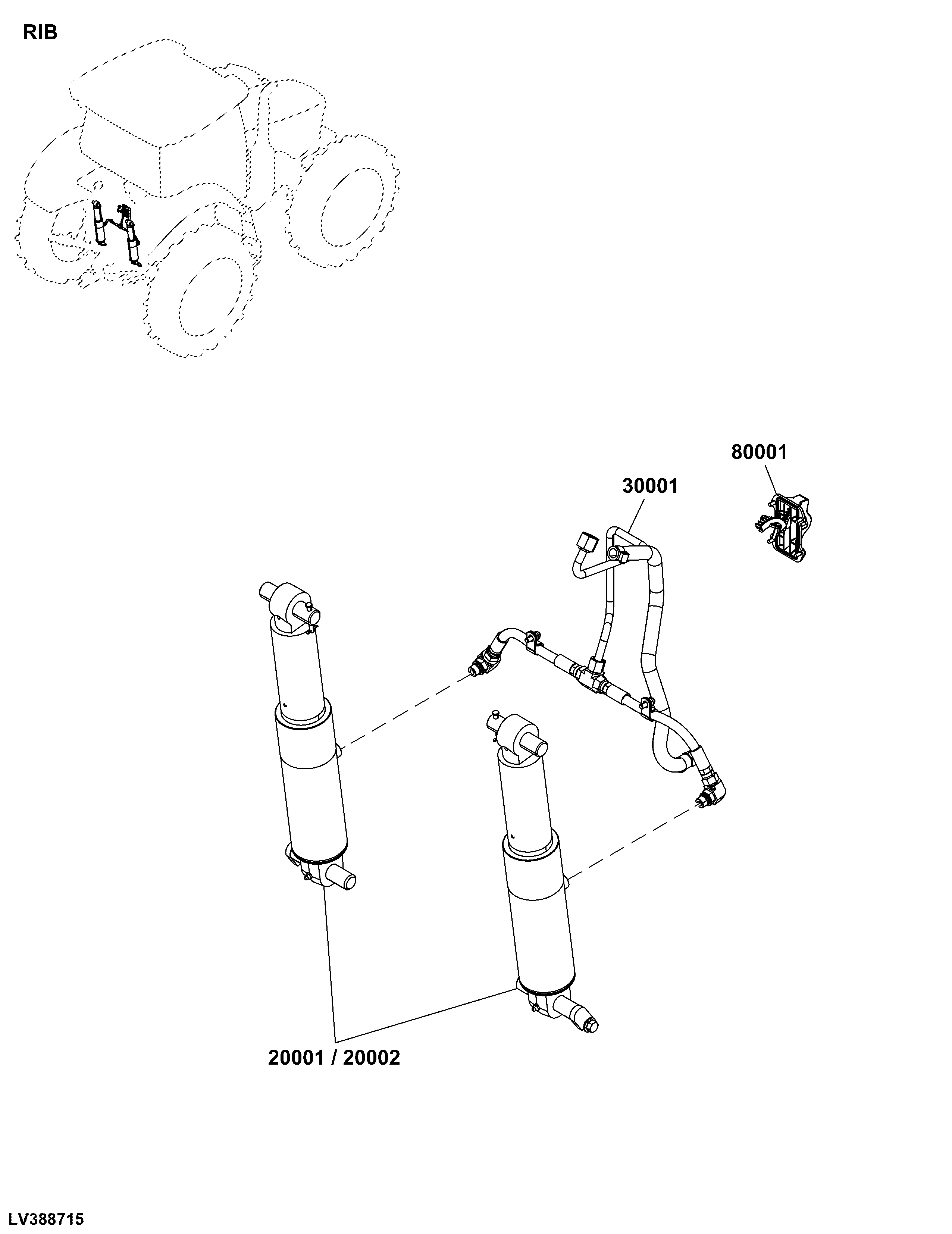 RIB Lifting Device, Rear Hitch