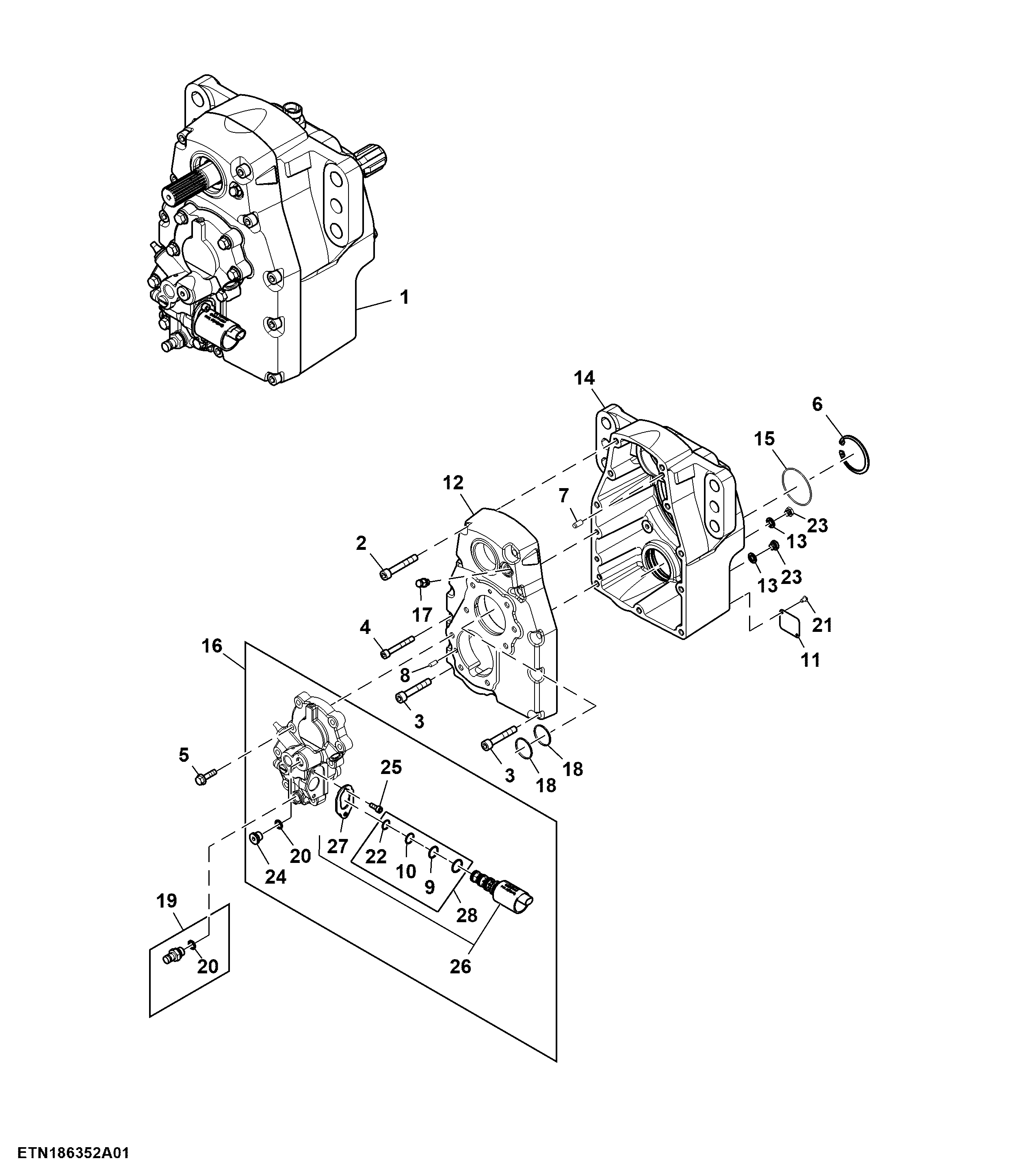 Front PTO Housing, W/ Internal Damping, Type II