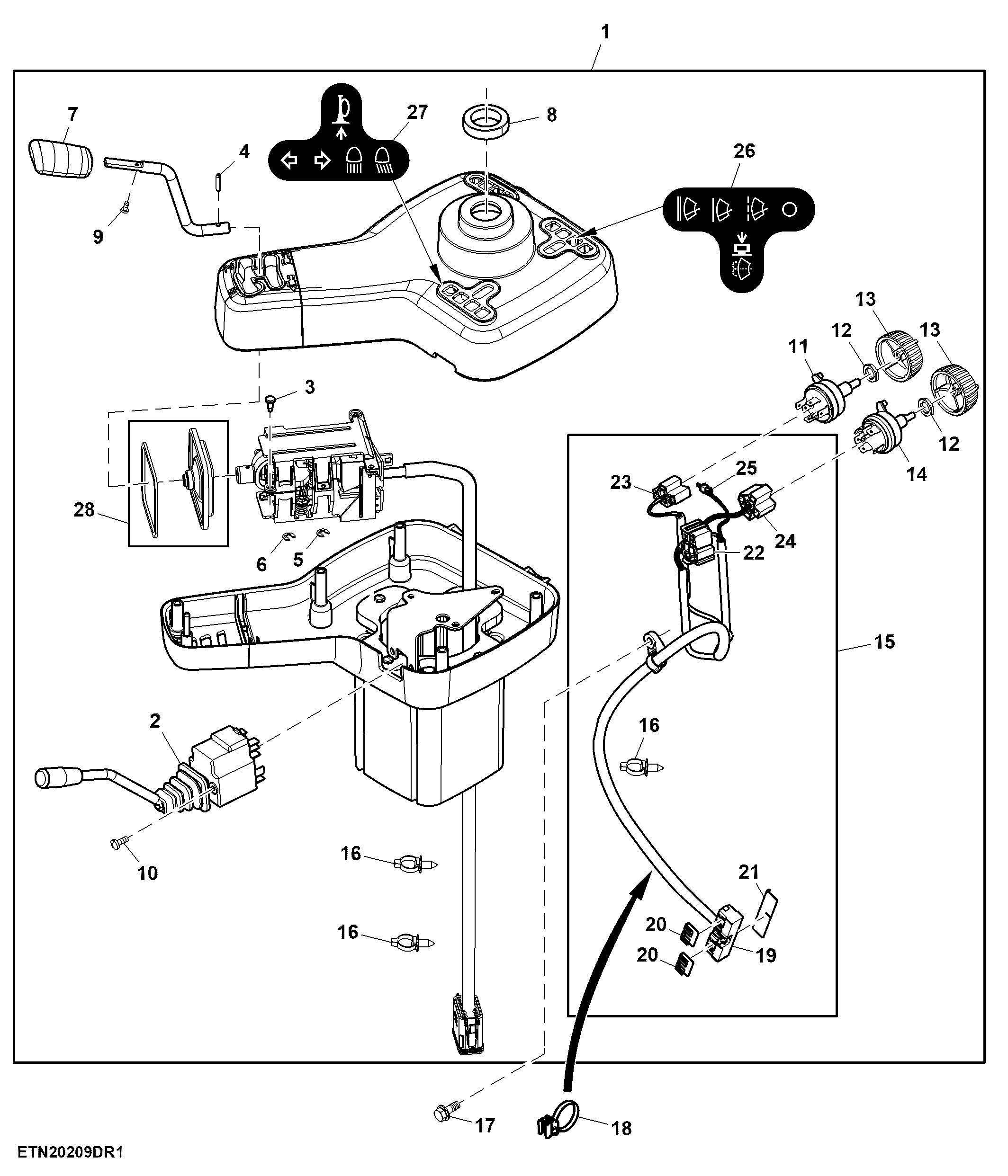 Steering Column Module, W/ LH Reverser, IVT™, FT4 Engine ( - 119999)
