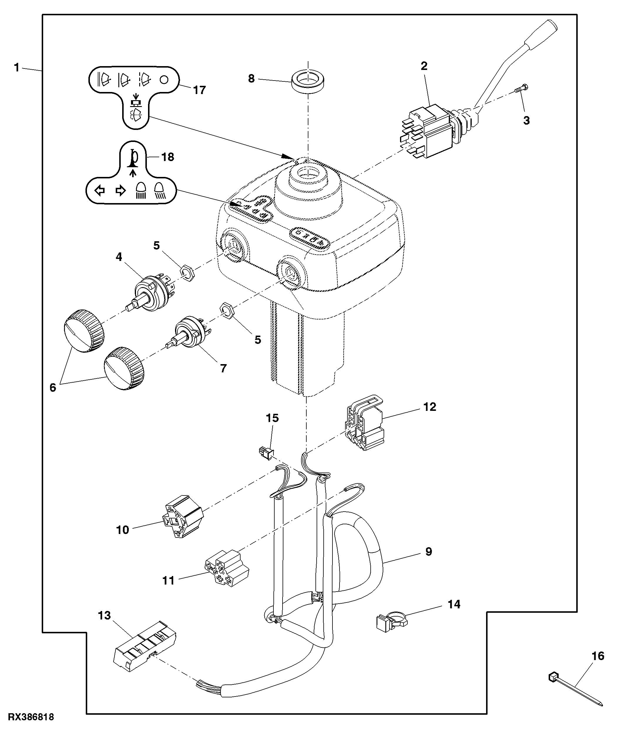Steering Column Module, W/ RH Reverser, IT4