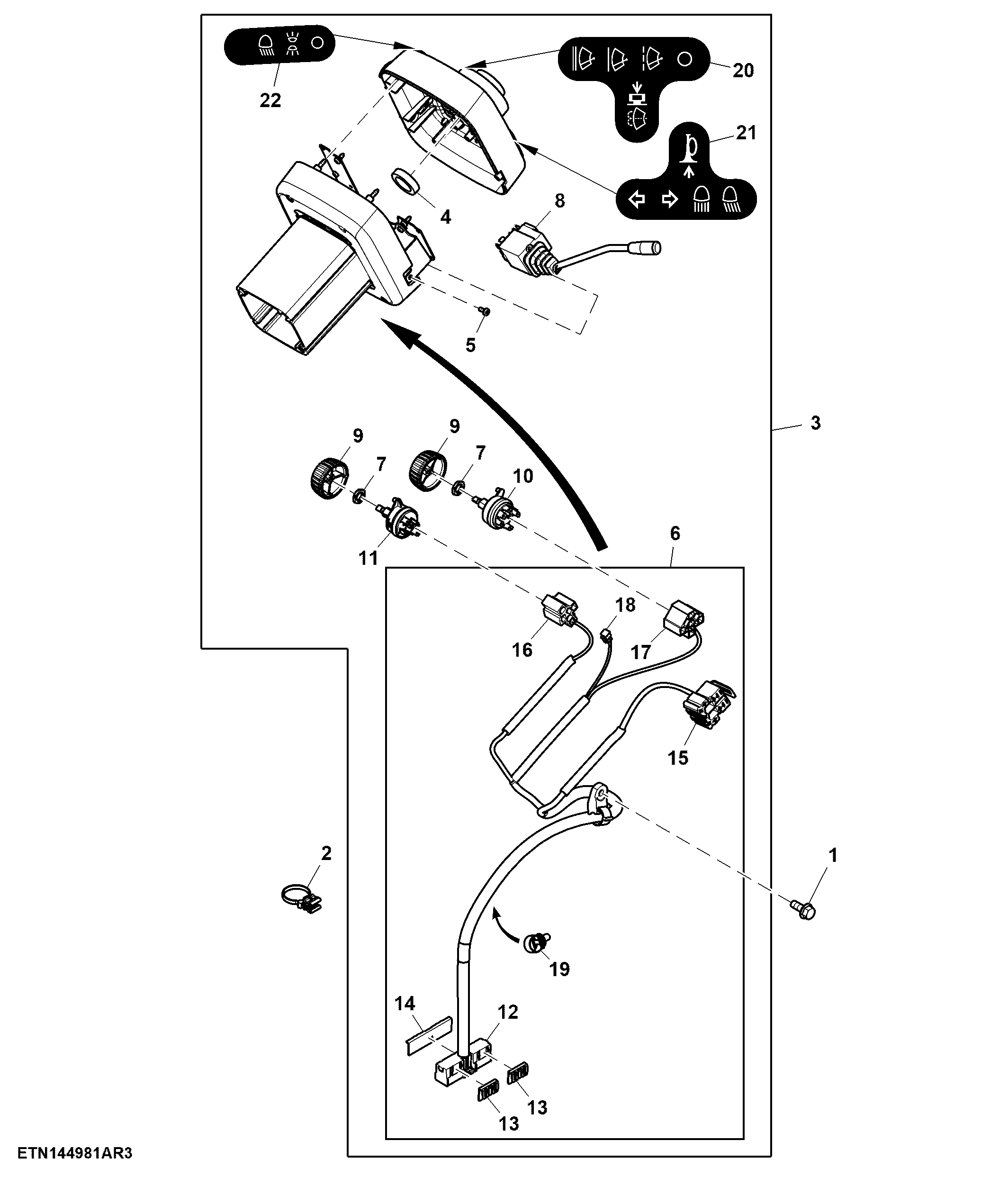 Steering Column Module, W/ RH Reverser, IVT™/ PST