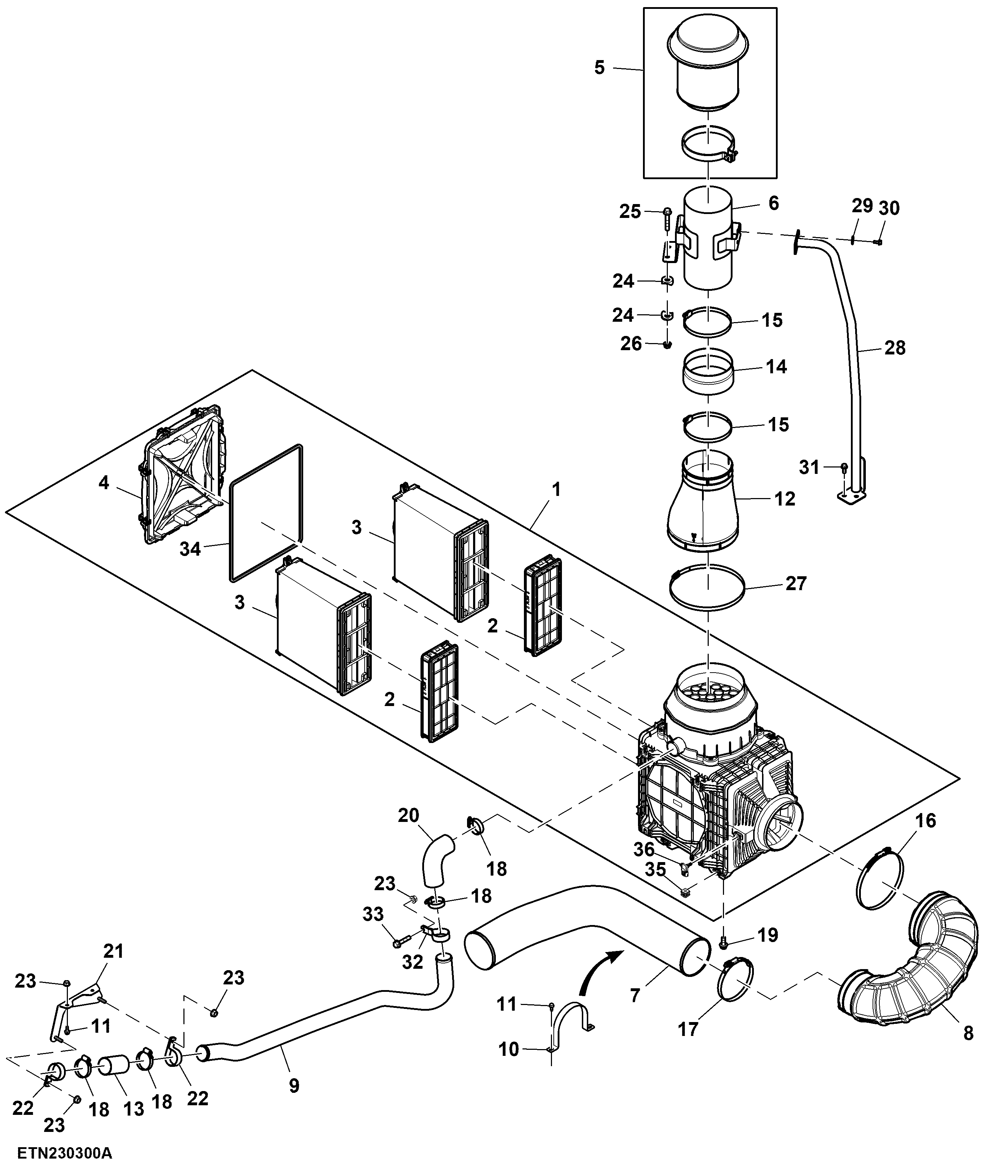 Air Cleaner, Intake, 15.0 L, FT4 Engine (809005 - )