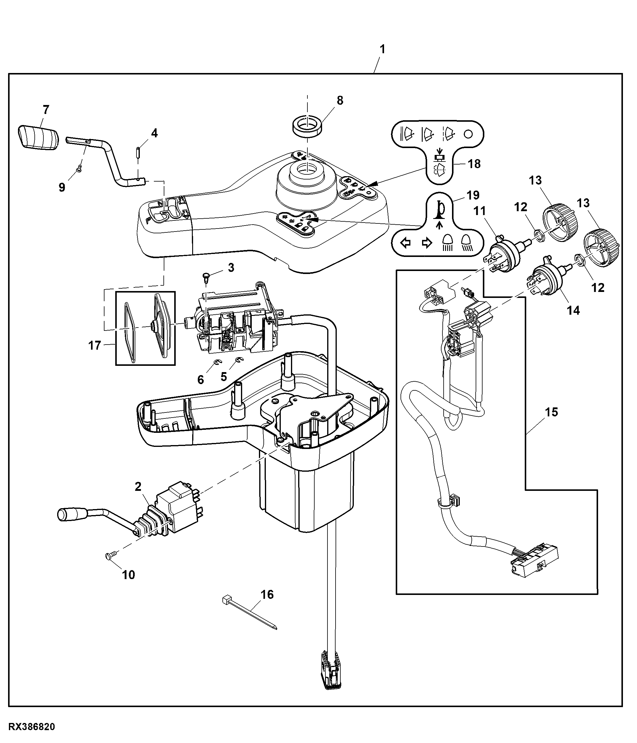 A Steering Column Module, Forward Neutral Reverser, CommandQuad™