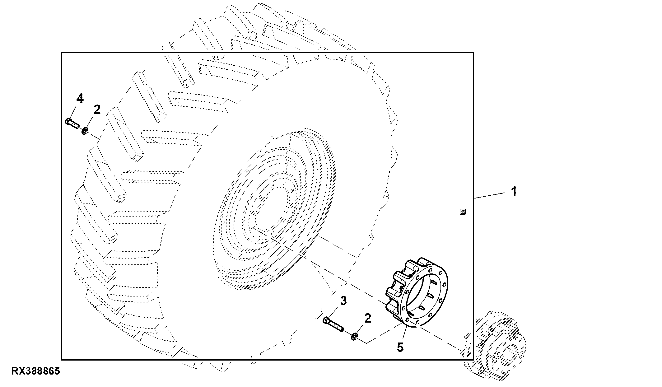 Hub Extension, 5" Heavy Duty Dual Hub, Attachment