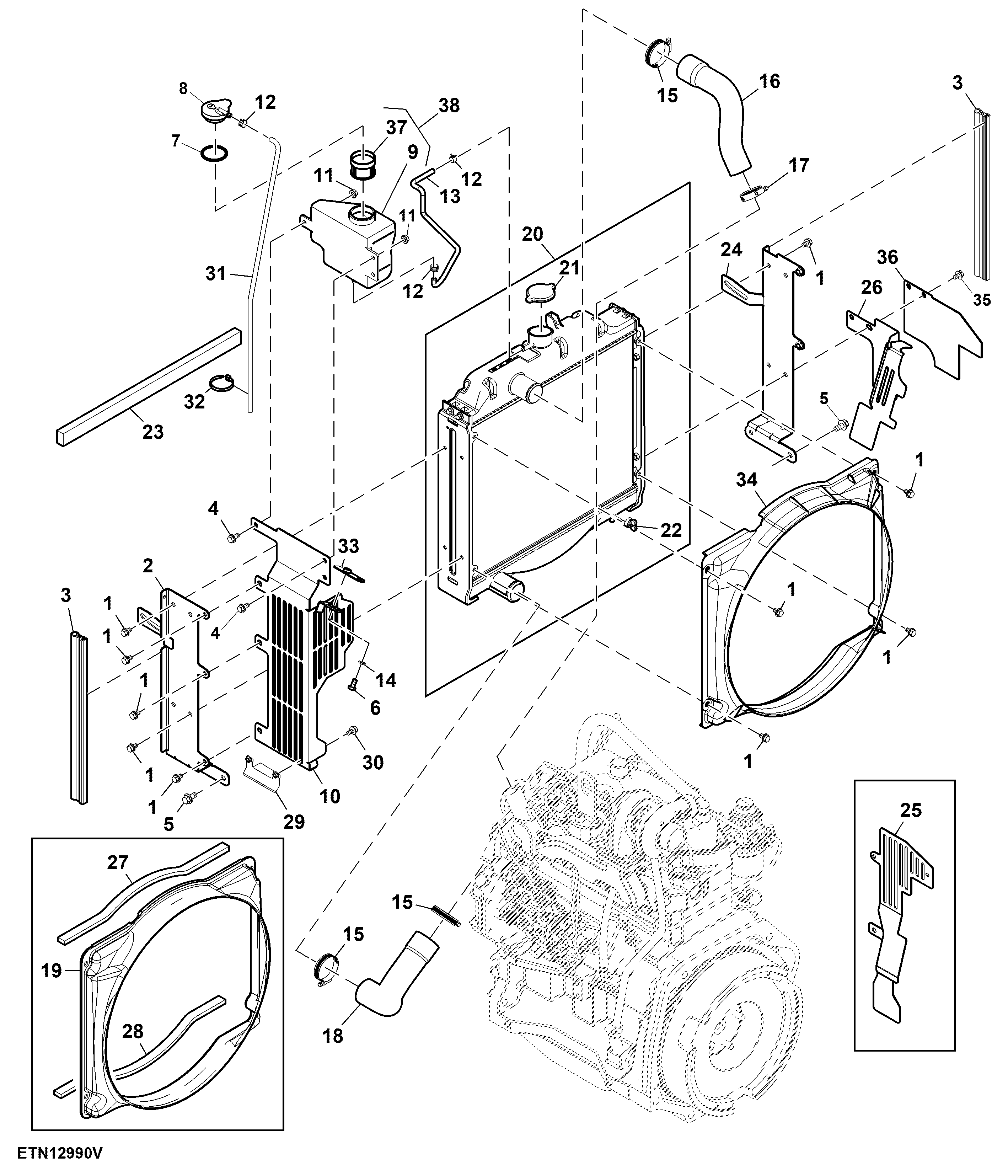 Radiator, 56 mm Core, SyncShuttle™ ( - 012297)