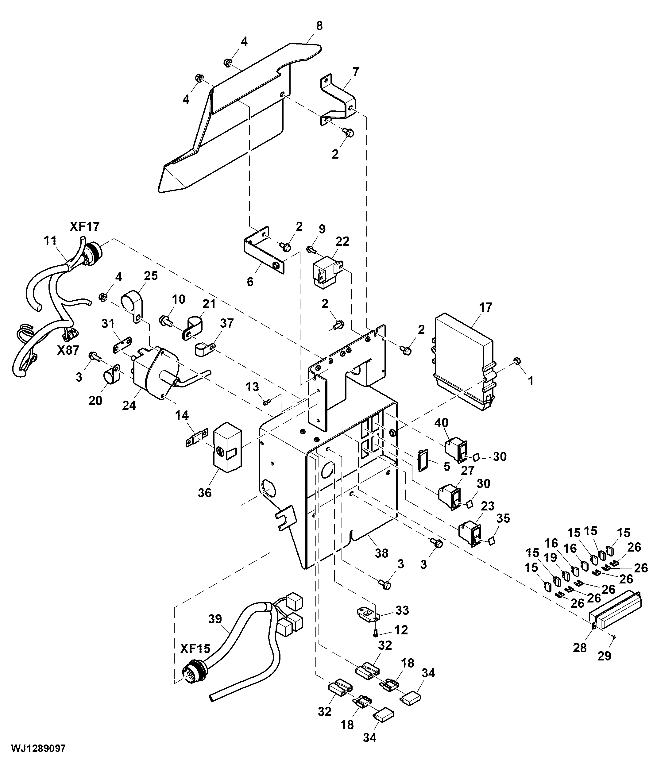 Mounting / Wiring Harness, Main Switch Box ( - 001675)