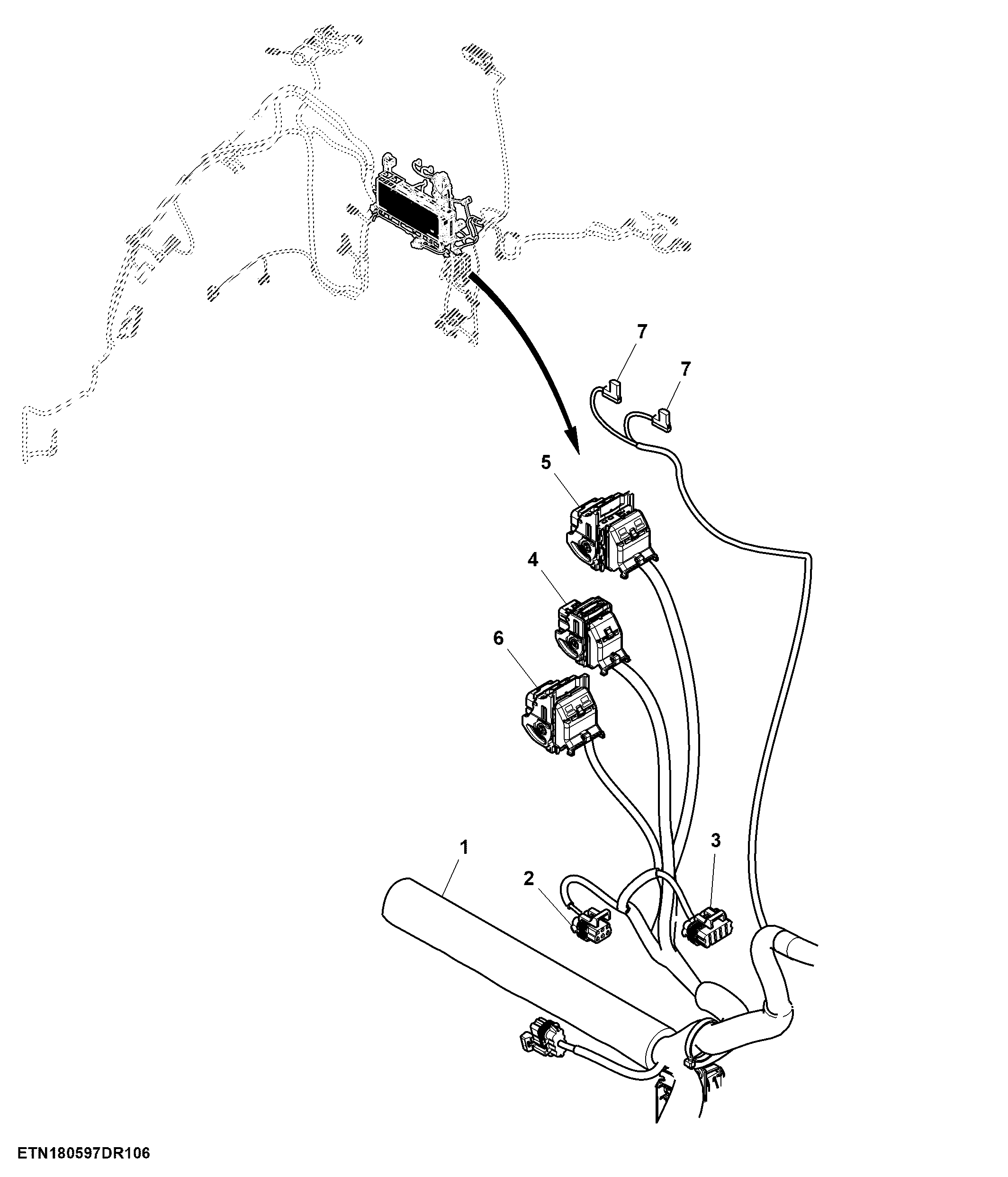 Wiring Harness, Cab, CommandQuad™, W/ CommandARM™ (6/7)