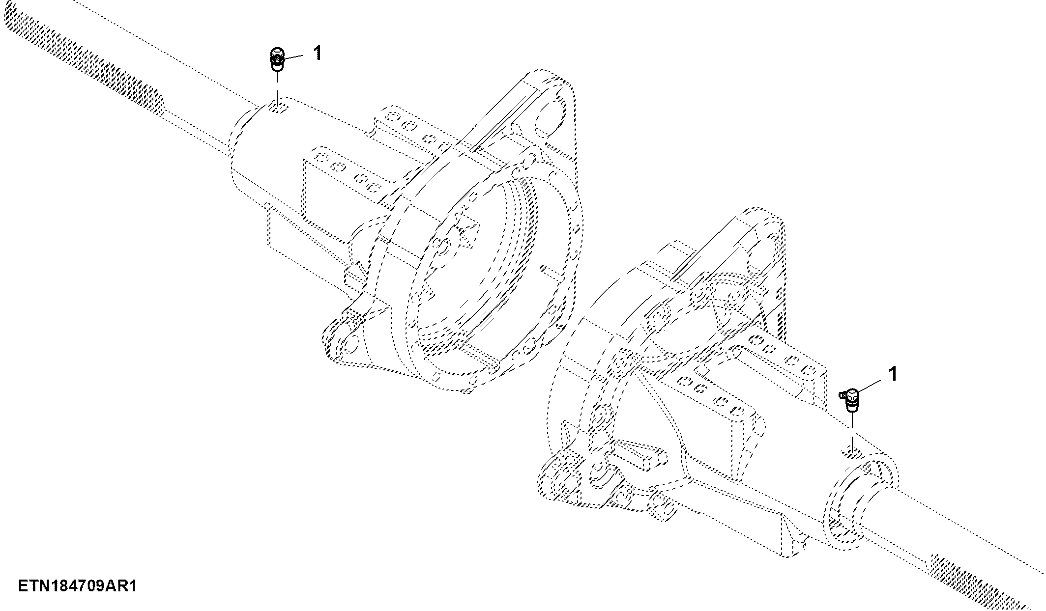 Lubrication Fitting, Rear Axle (010000 - )