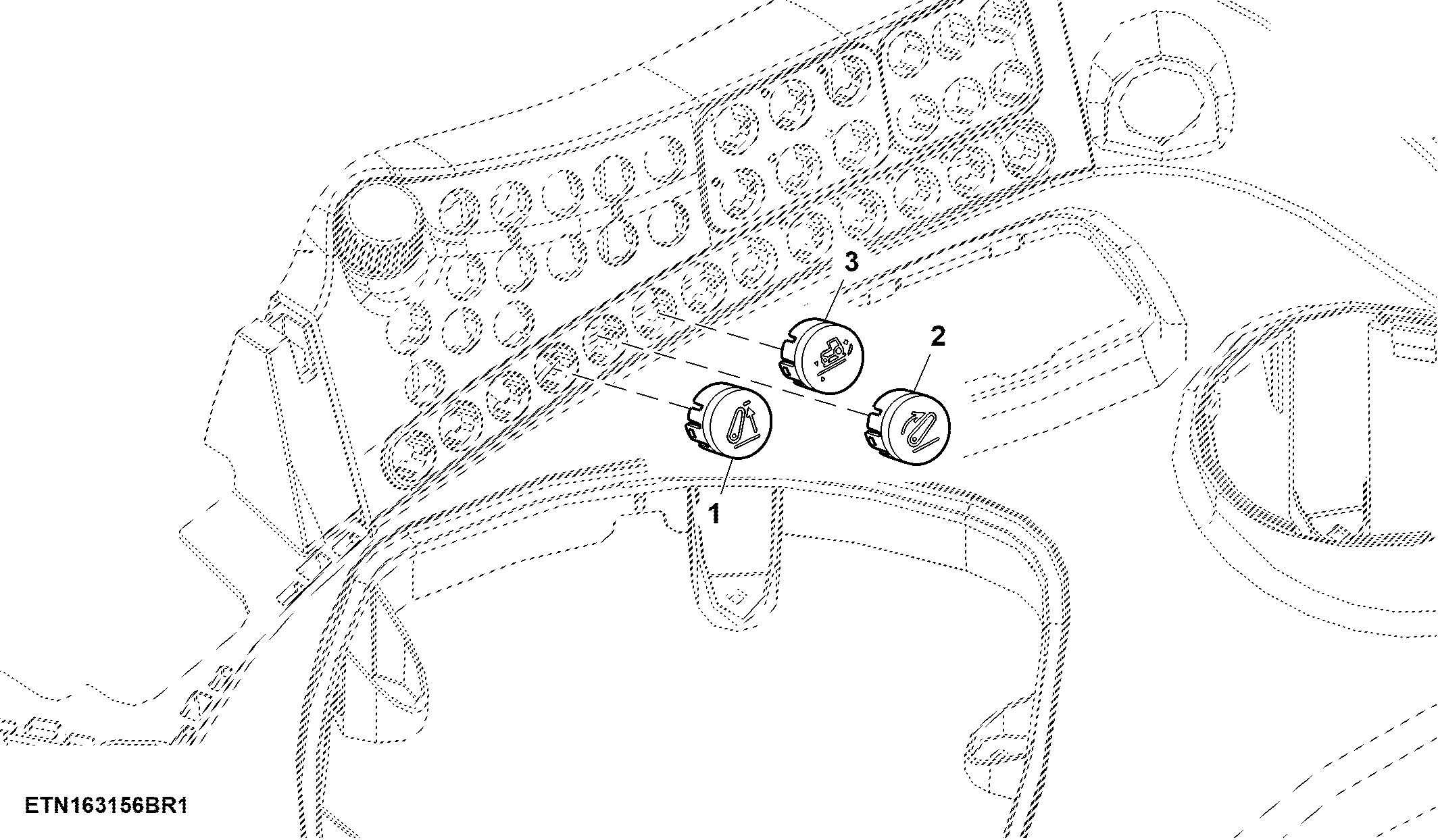 Push Button, Switch Module, W/ Rear Hitch Control