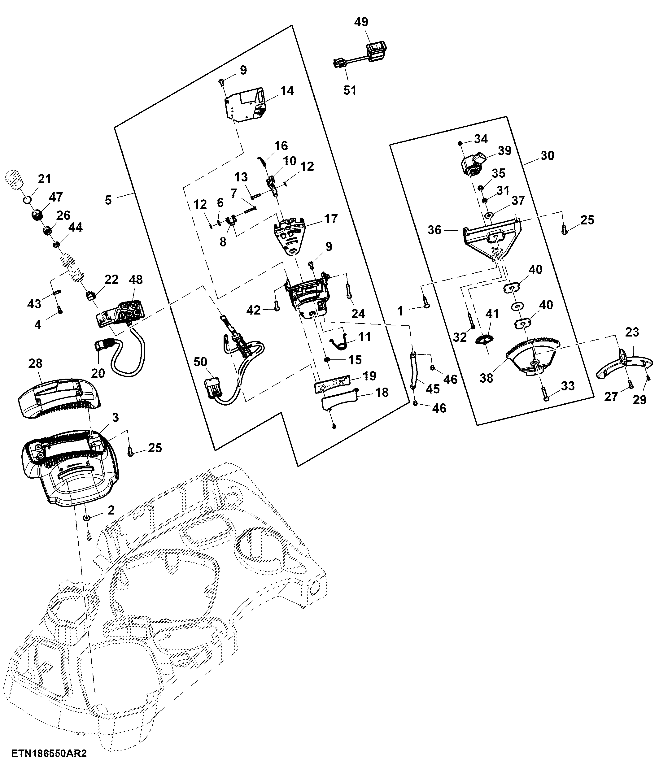 Range Shift / Speed Control, W/ 5-Range, CommandQuad™, W/ Armrest