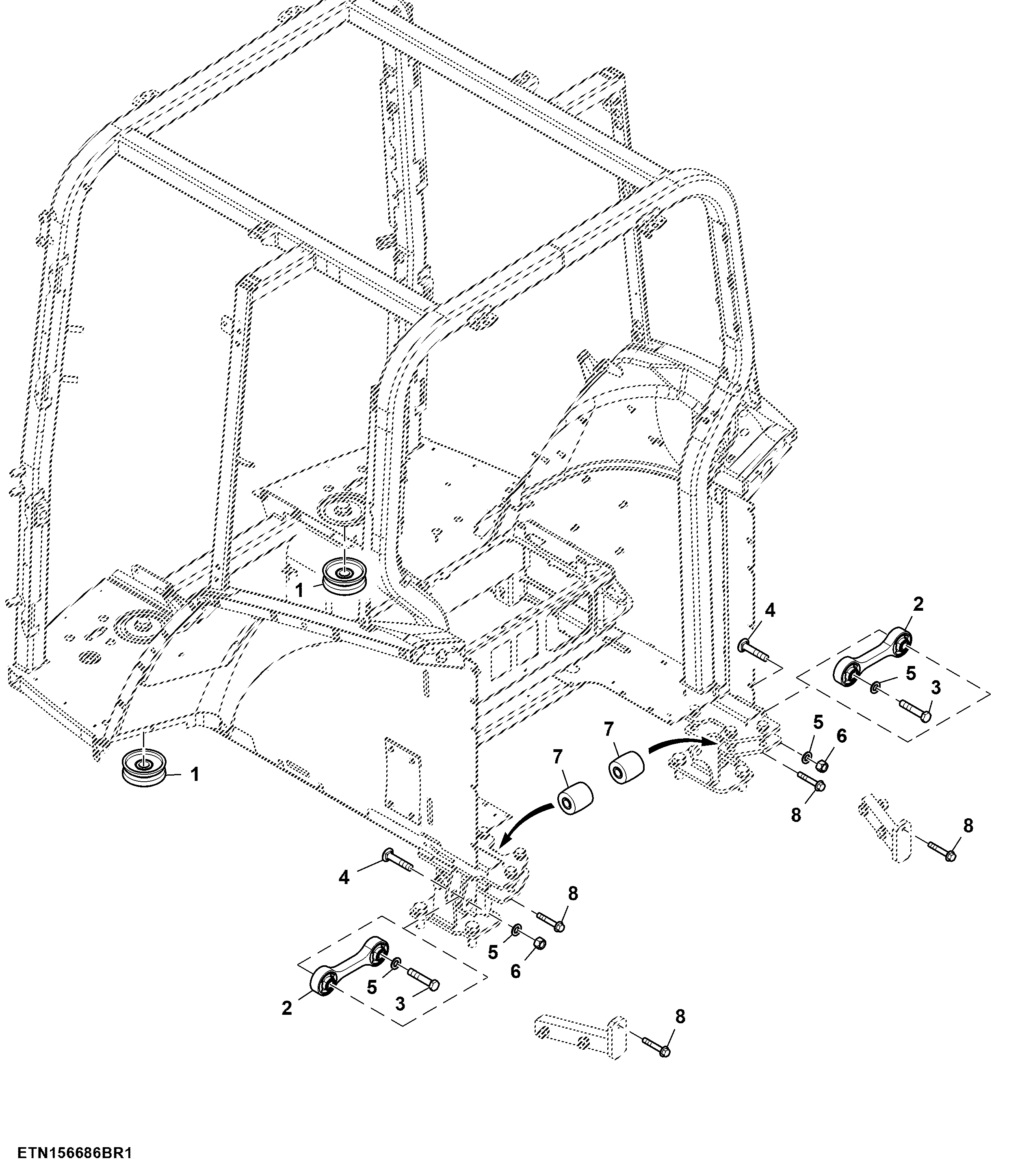 Isolator, Mounting Part, Cab, W/ Cab Suspension