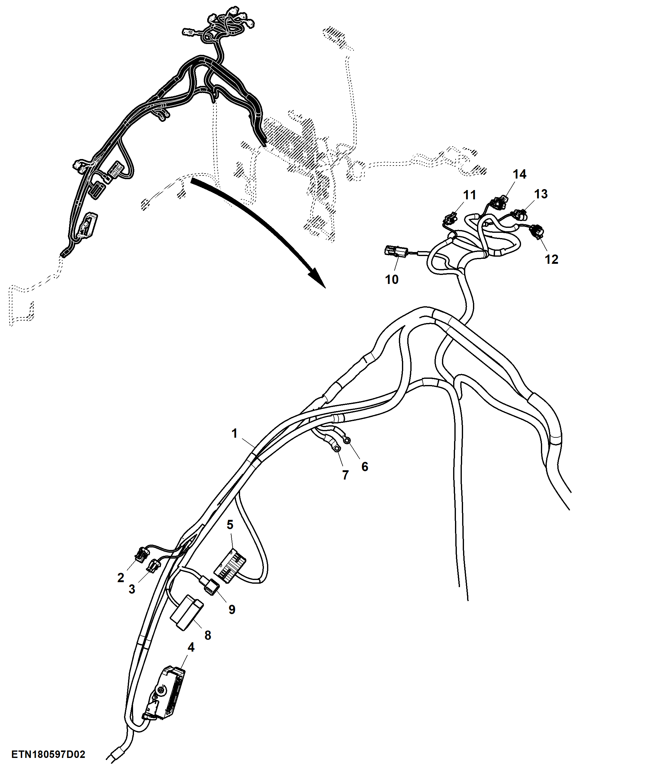 Wiring Harness, Cab, CommandQuad™, W/ CommandARM™ (2/7)