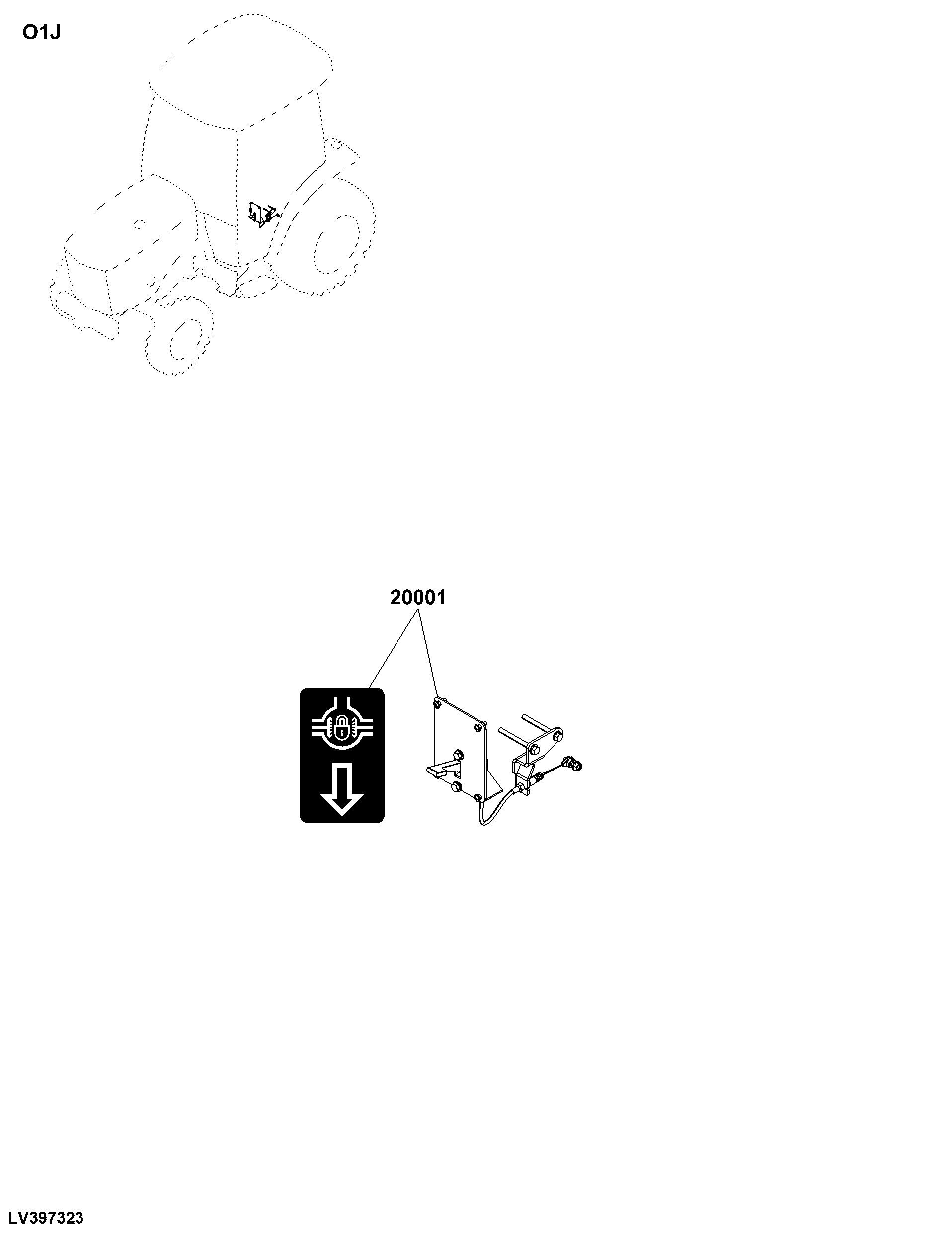 O1J Rear Differential Lock Controls