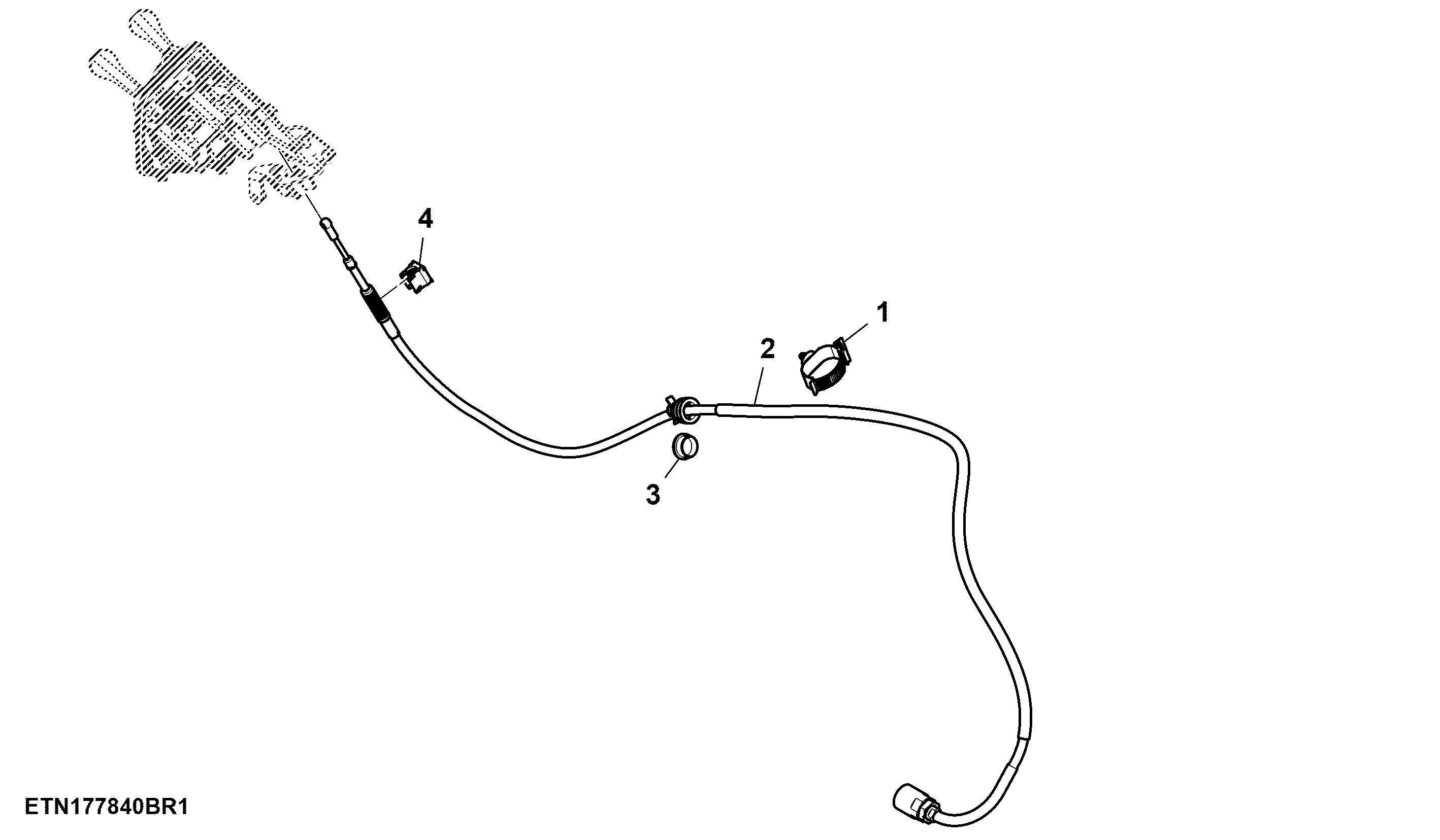 Cable, Lever, Mechanical SCV, Position 3rd, Electrical SCV, Position 1st, 2nd