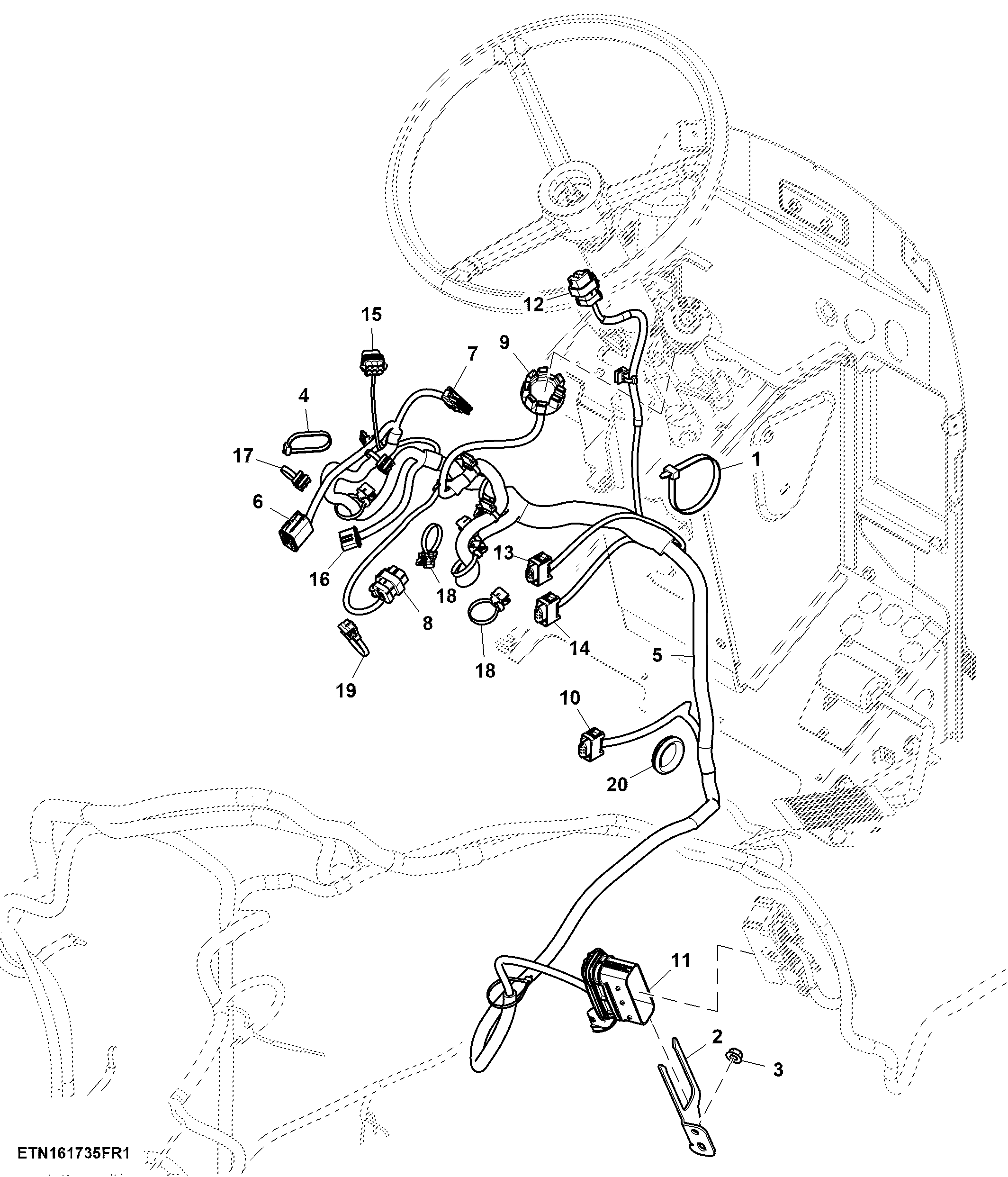 Wiring Harness, Front Support, CommandQuad™