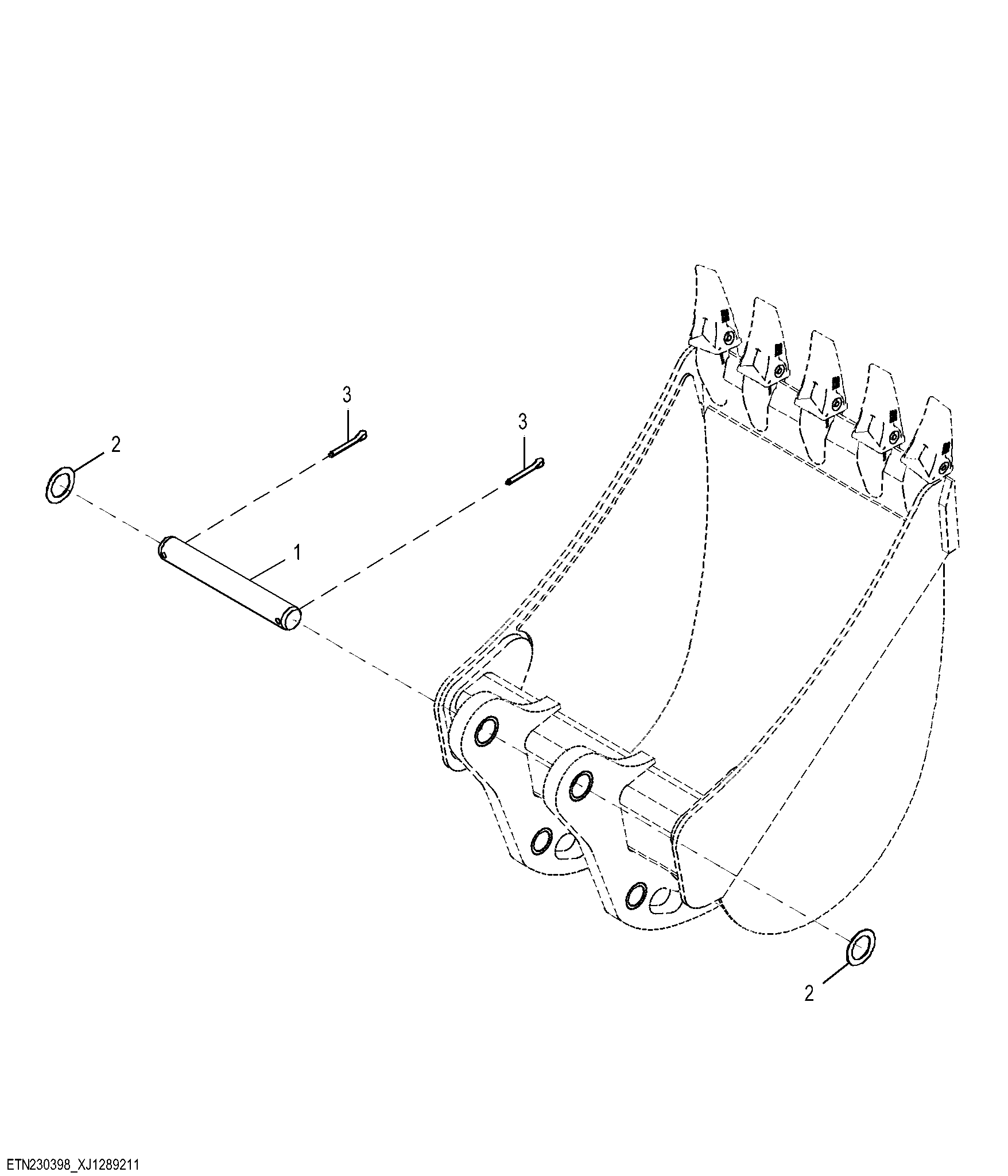 Backhoe Bucket Pin Linkage