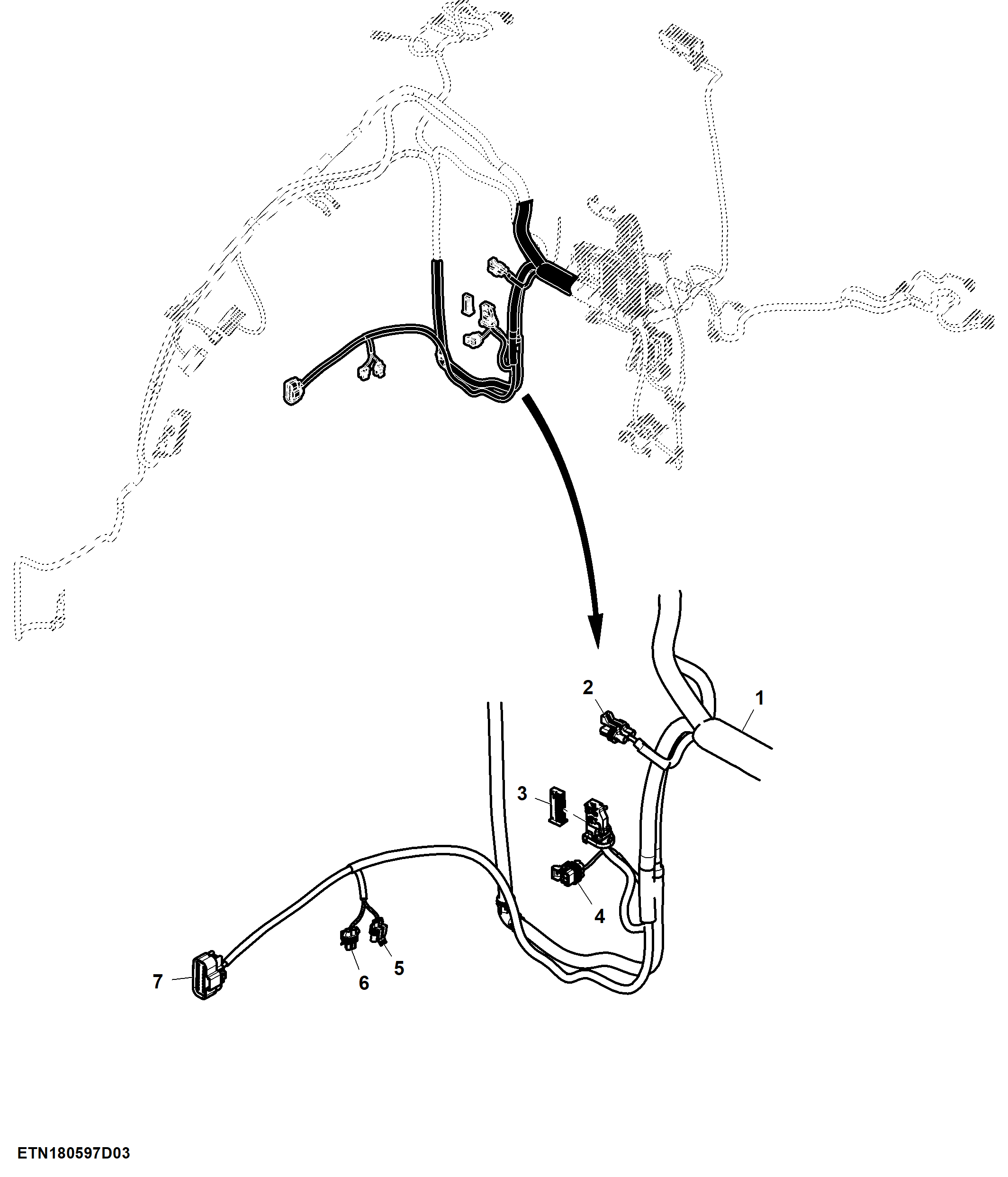 Wiring Harness, Cab, CommandQuad™, W/ CommandARM™ (3/7)