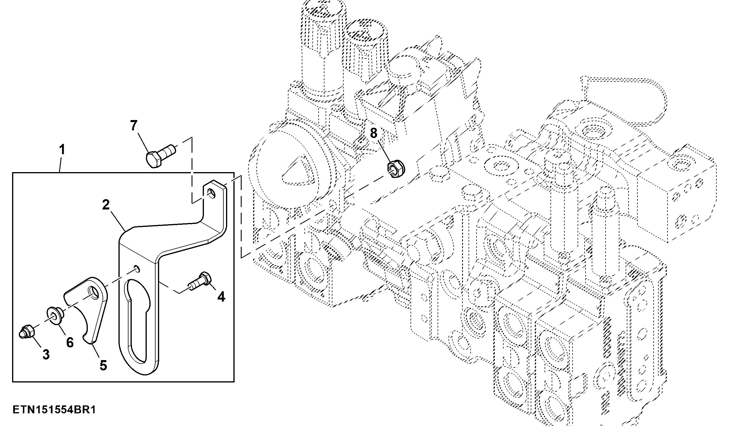 Bracket, Quick Coupler Connection, Pick-Up Hitch
