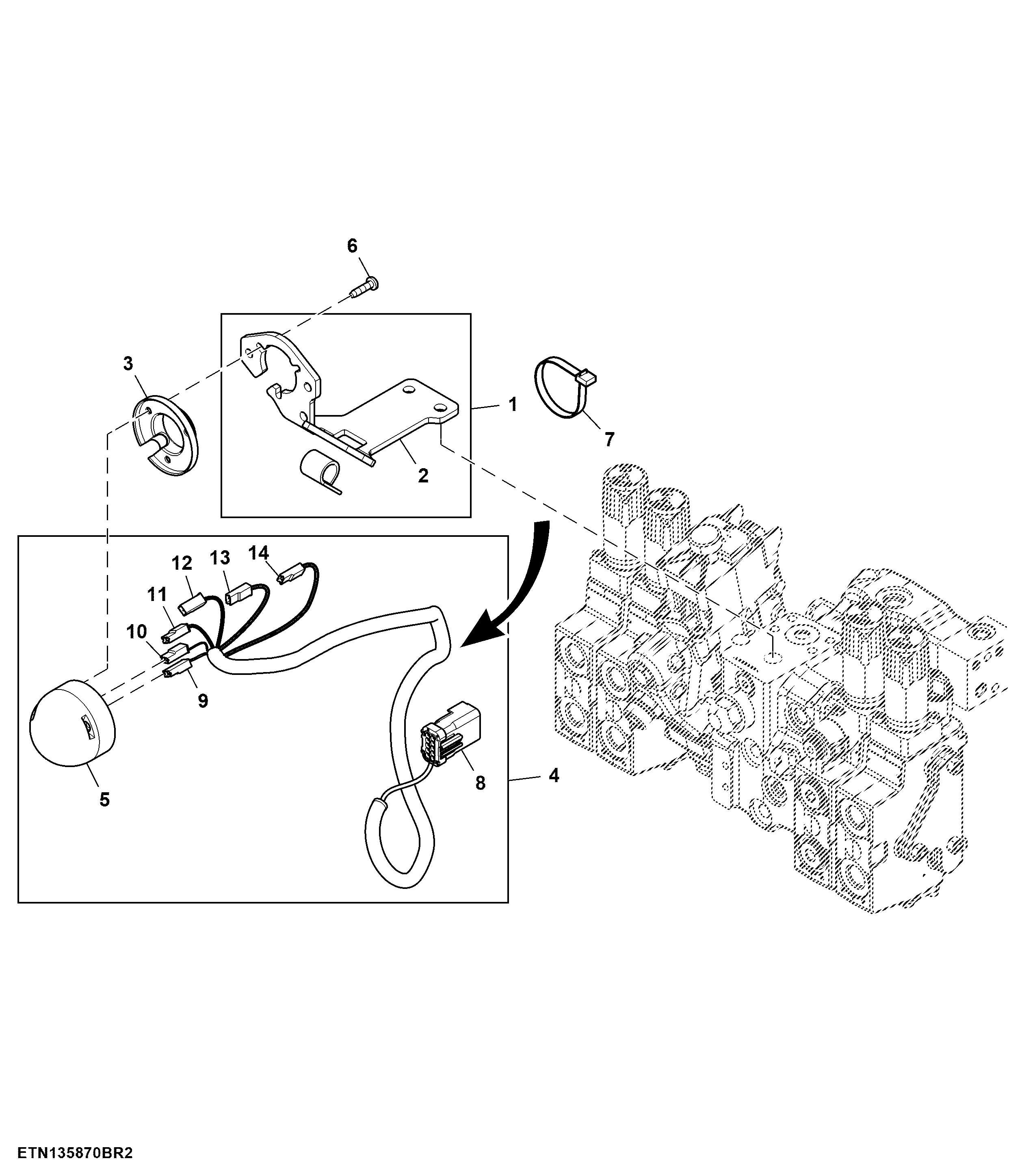 7-Pin Electric Socket, W/ Center Link Holder, Ball Type