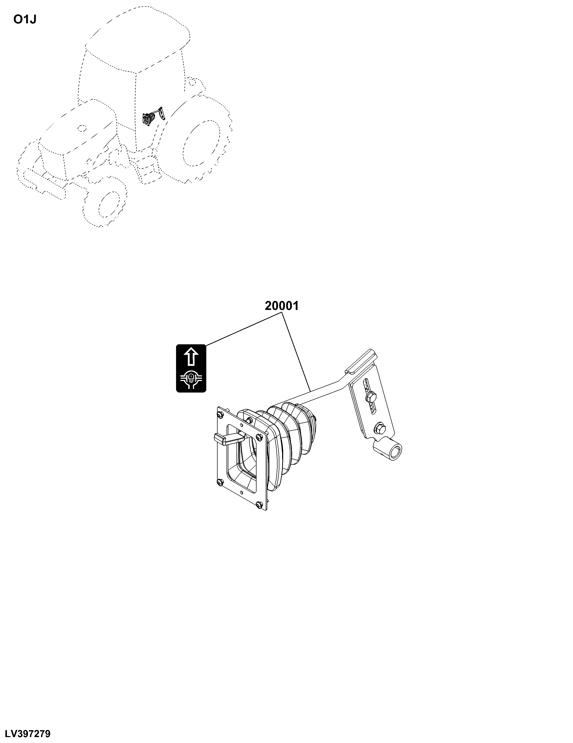 O1J Rear Differential Lock Controls