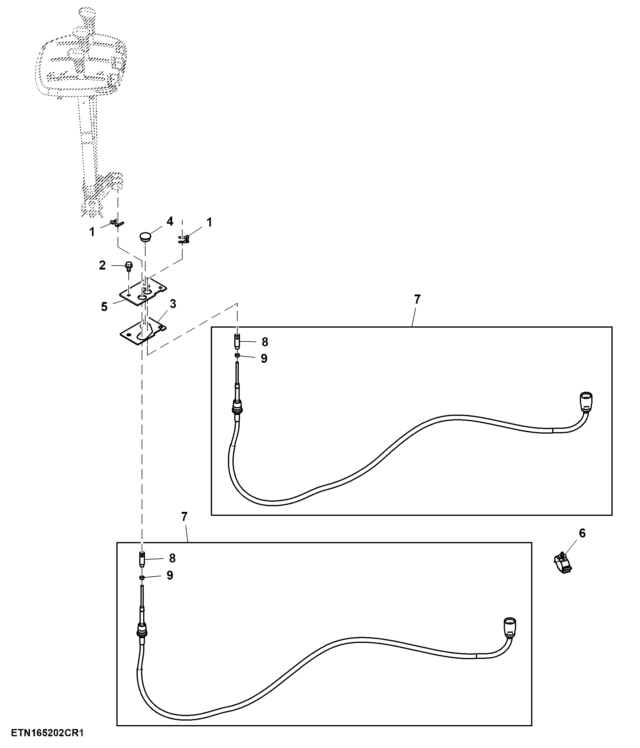 Cable, Lever, Mechanical SCV Position 1st, 2nd, 3rd, 4th, Electrical SCV Position 1st, 2nd
