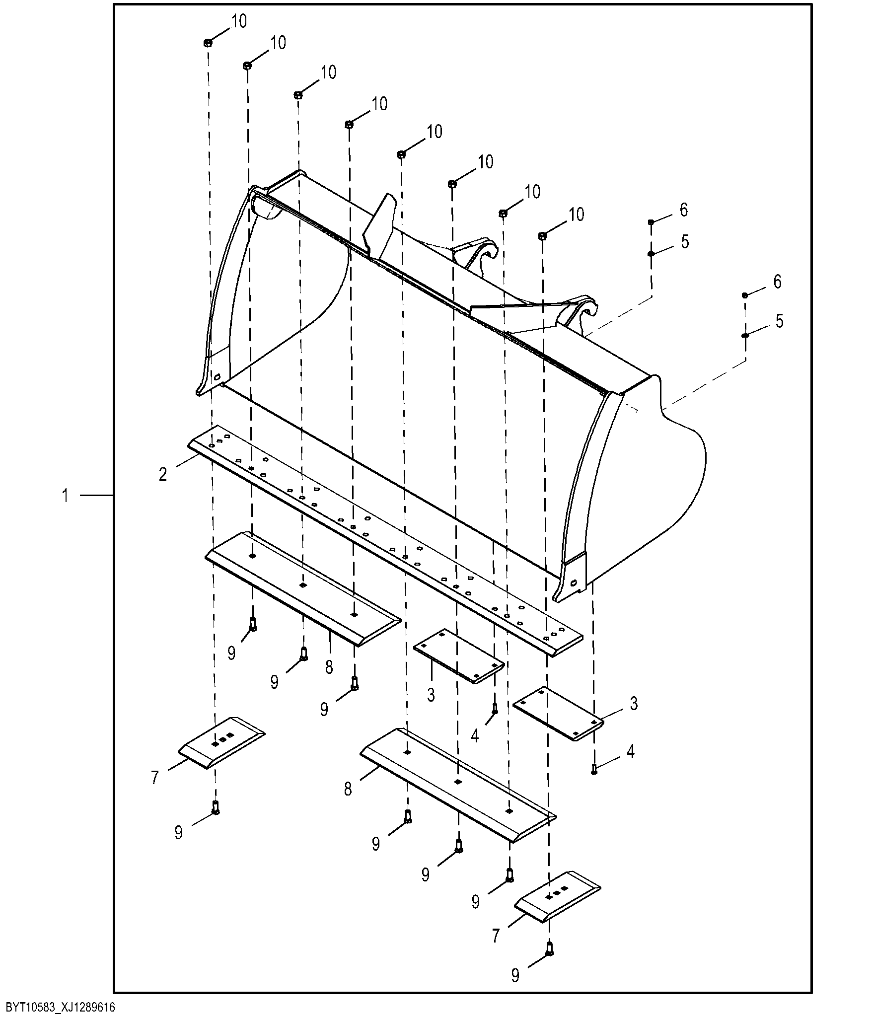 Standard Coupler Bucket Kit 3.63 m³ (4.75 yd³)