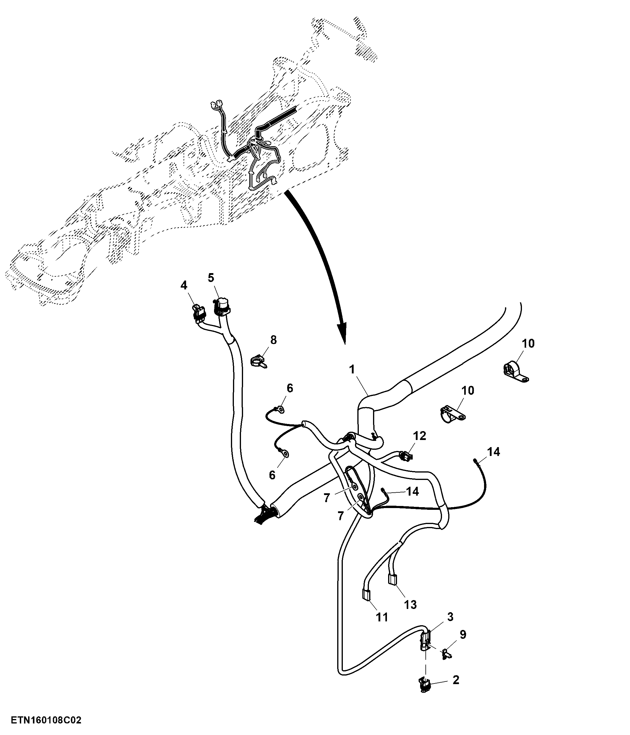 Chassis Wiring Harness, Non-Certified Engine (2/3)