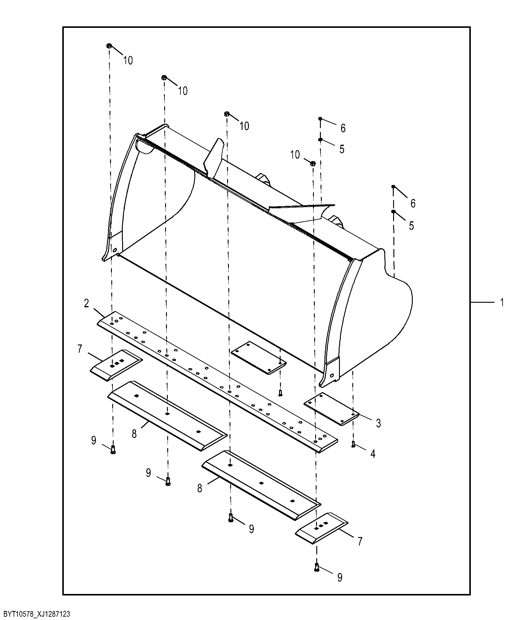 Hi-Vis Coupler Bucket Kit 3.63 m³ (4.75 yd³)
