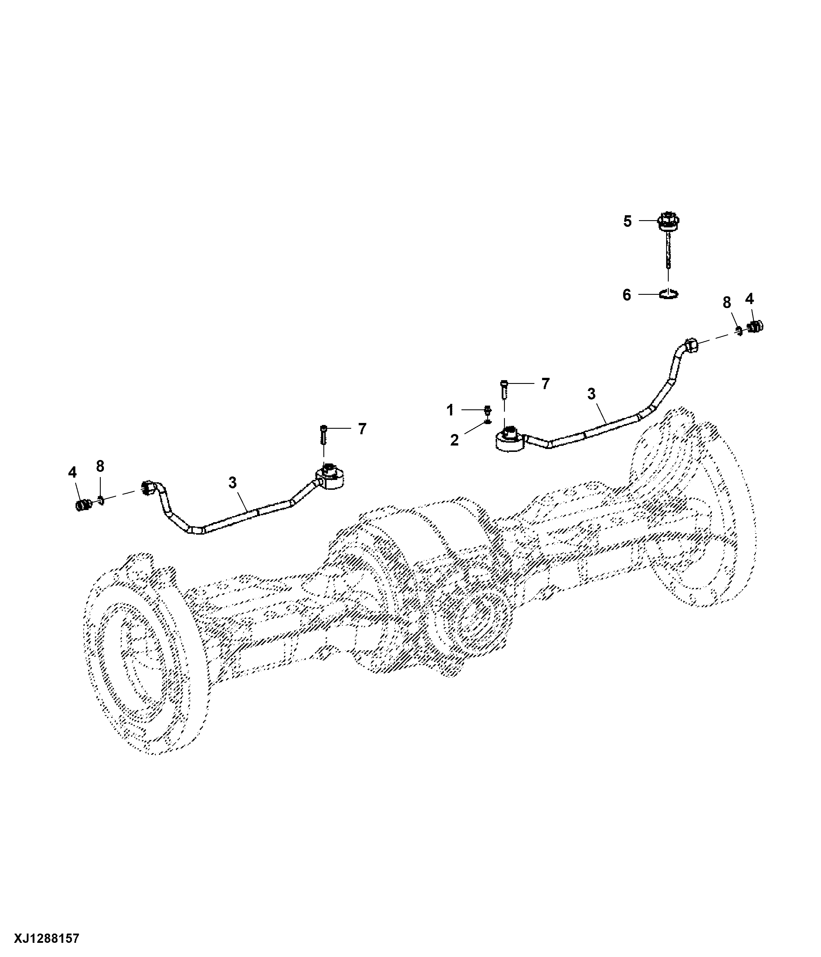 Axle Brake Tube Assembly with Hydraulic Differential