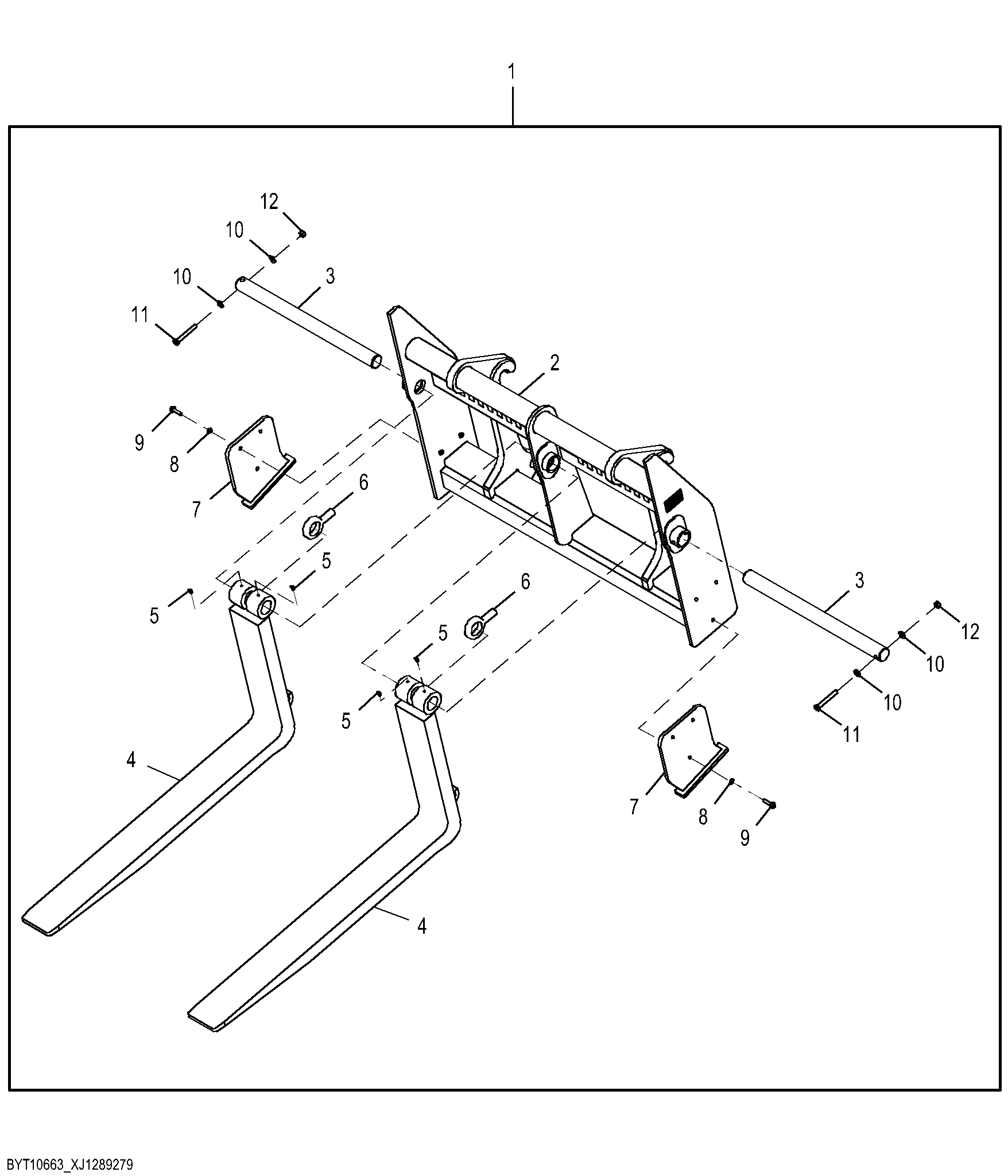 Hi-Vis Fork Kit, 60 inch Frame (60 inch Tines)