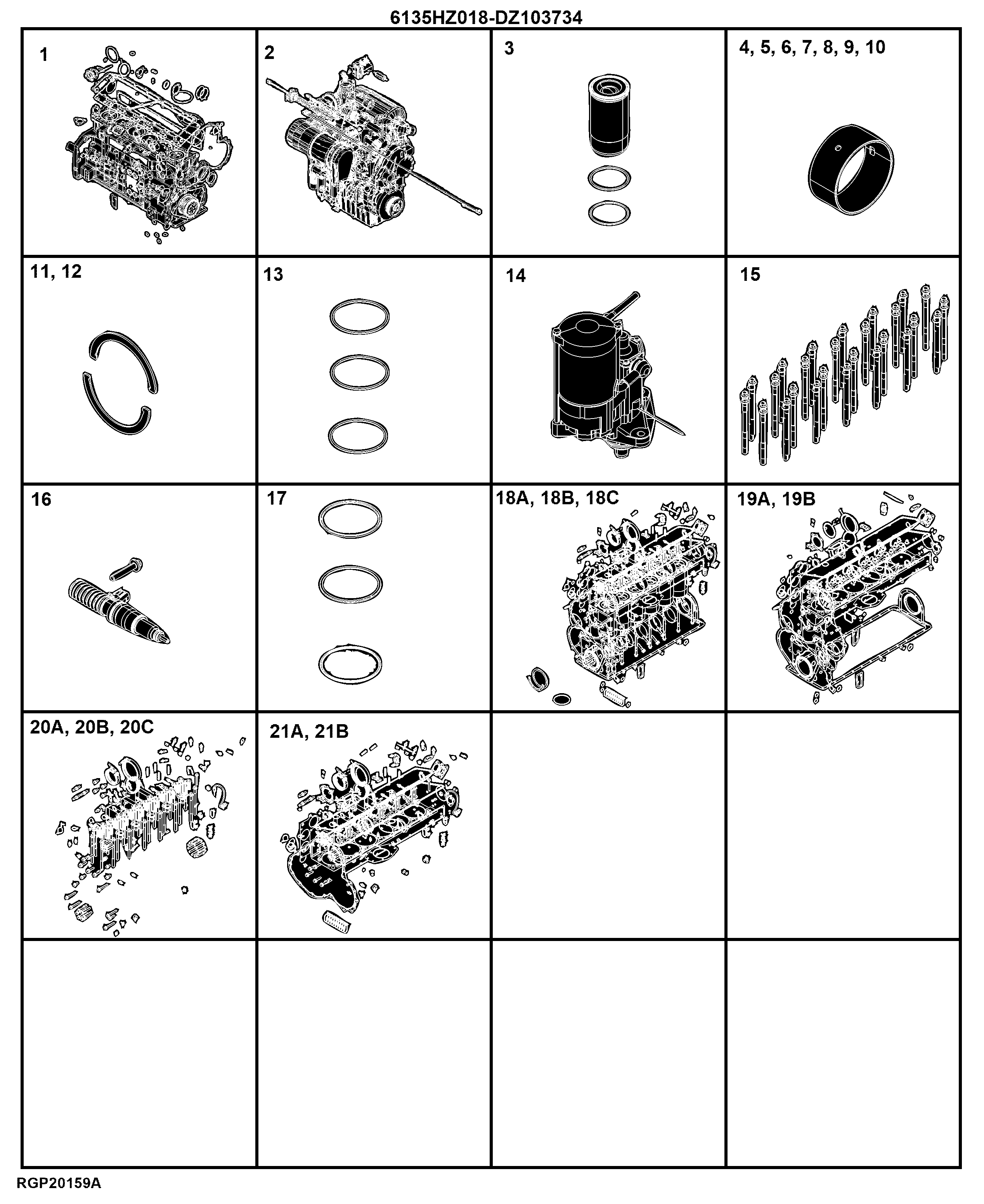 E1 Engine 6135HZ018-DZ103734