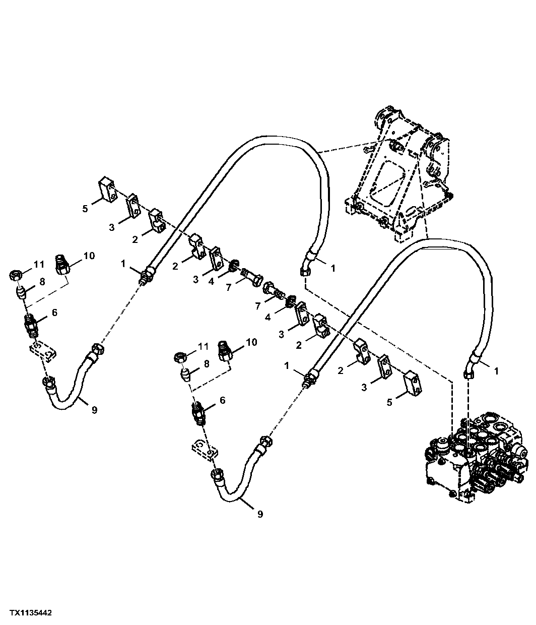 Third Function and Auxiliary Hydraulic Control Hoses and Fittings