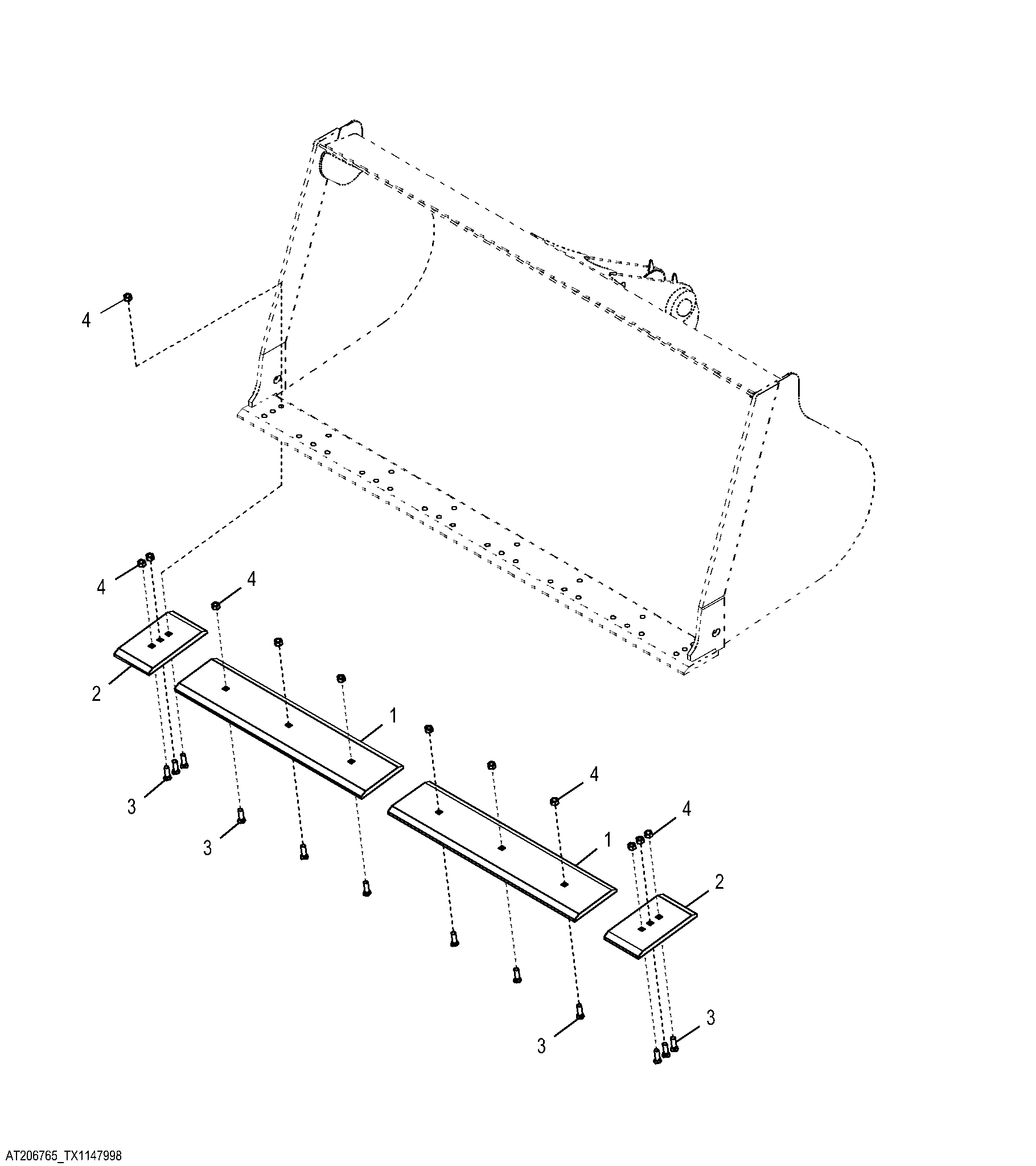 Auxiliary Cutting Edge for 2.3m³ (3.00 yd³) Bucket Width