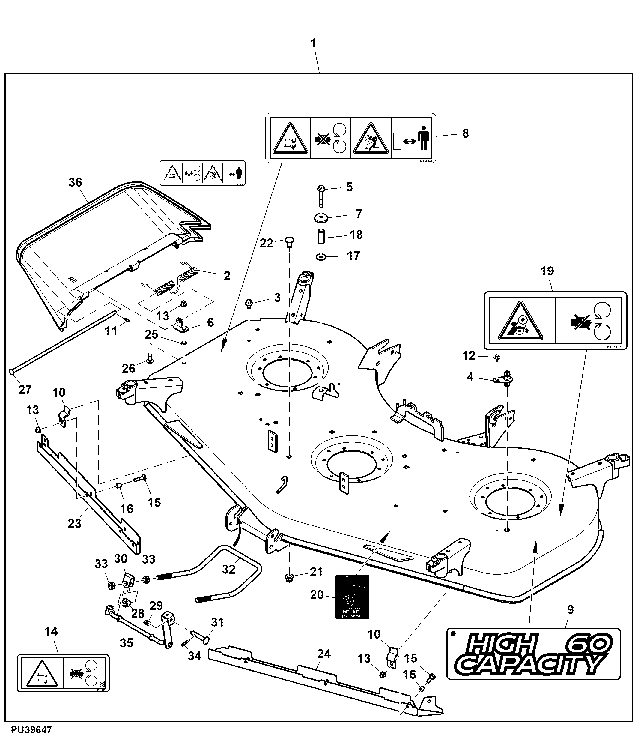 Mower Deck, 60 inch Edge™ High-Capacity ( - 070000)