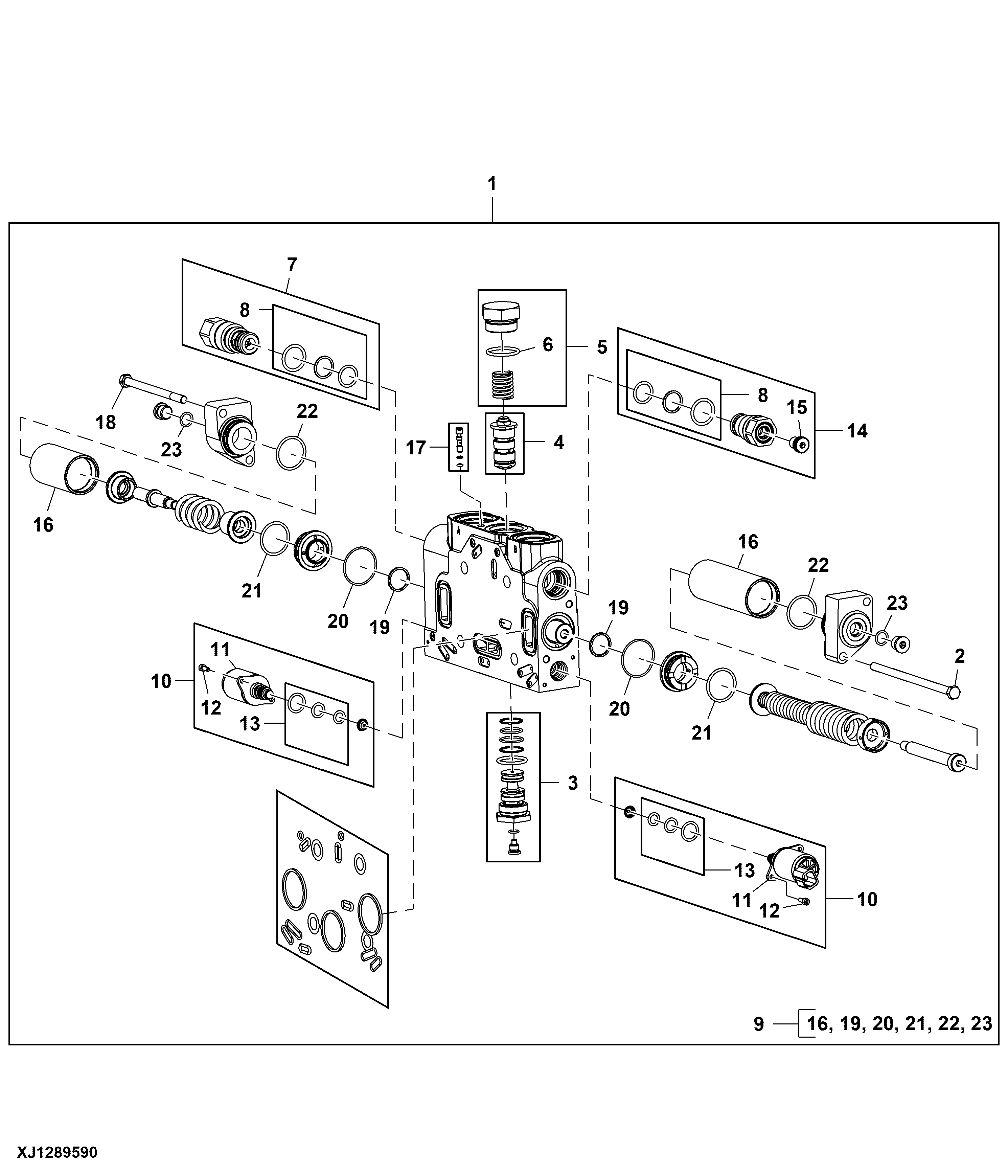 Loader Control Valve, Boom Section, Z-Bar (705368 - )