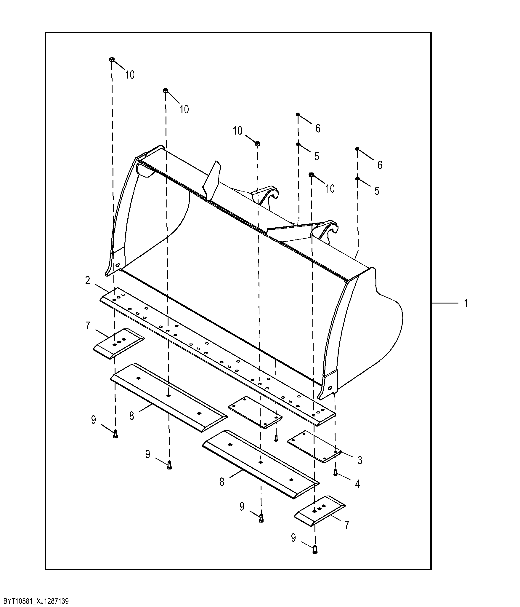 Standard Coupler Bucket Kit 3.25 m³ (4.25 yd³)