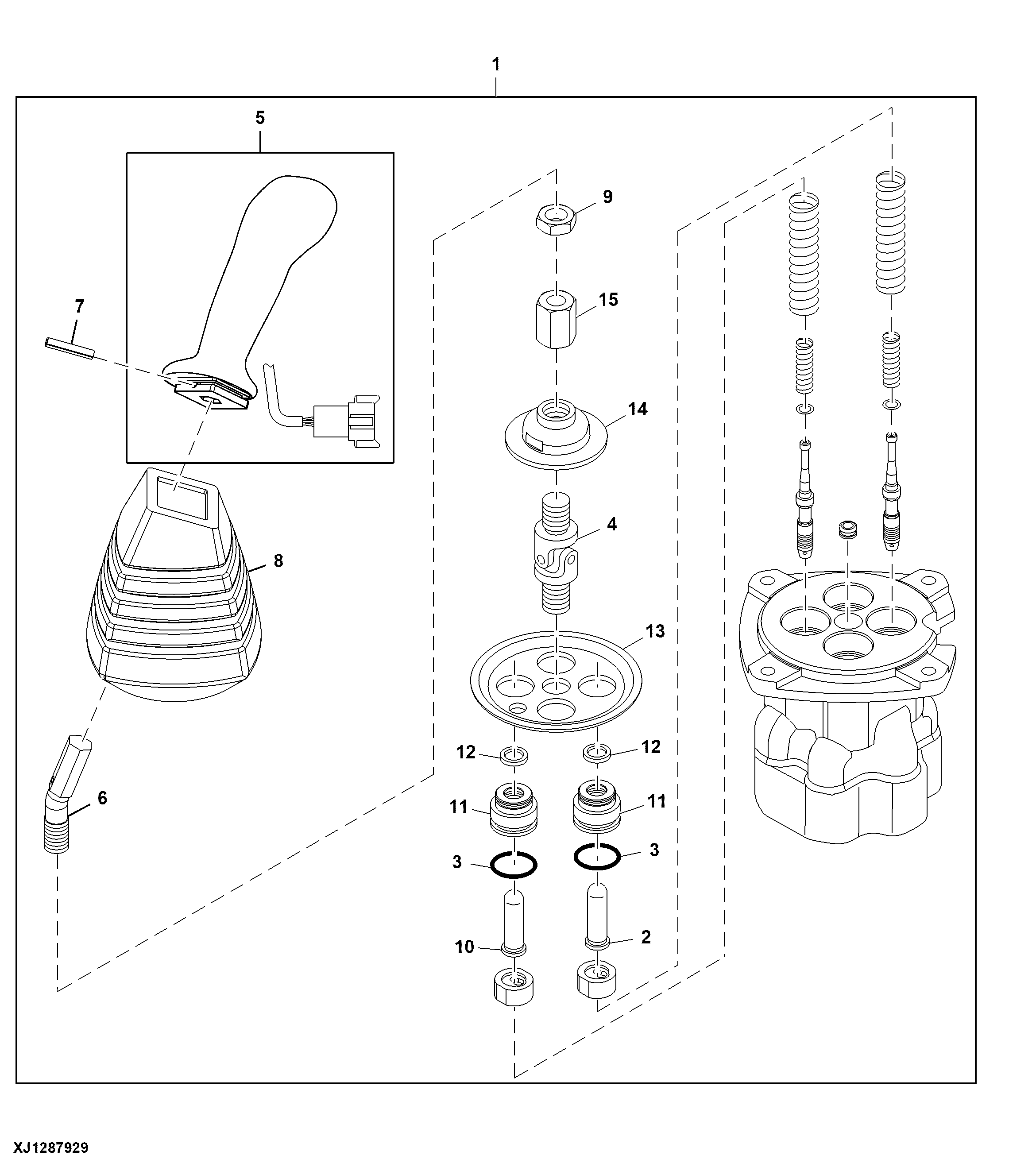 Pilot Controller, Boom, Polycarbonate Hatch, RH