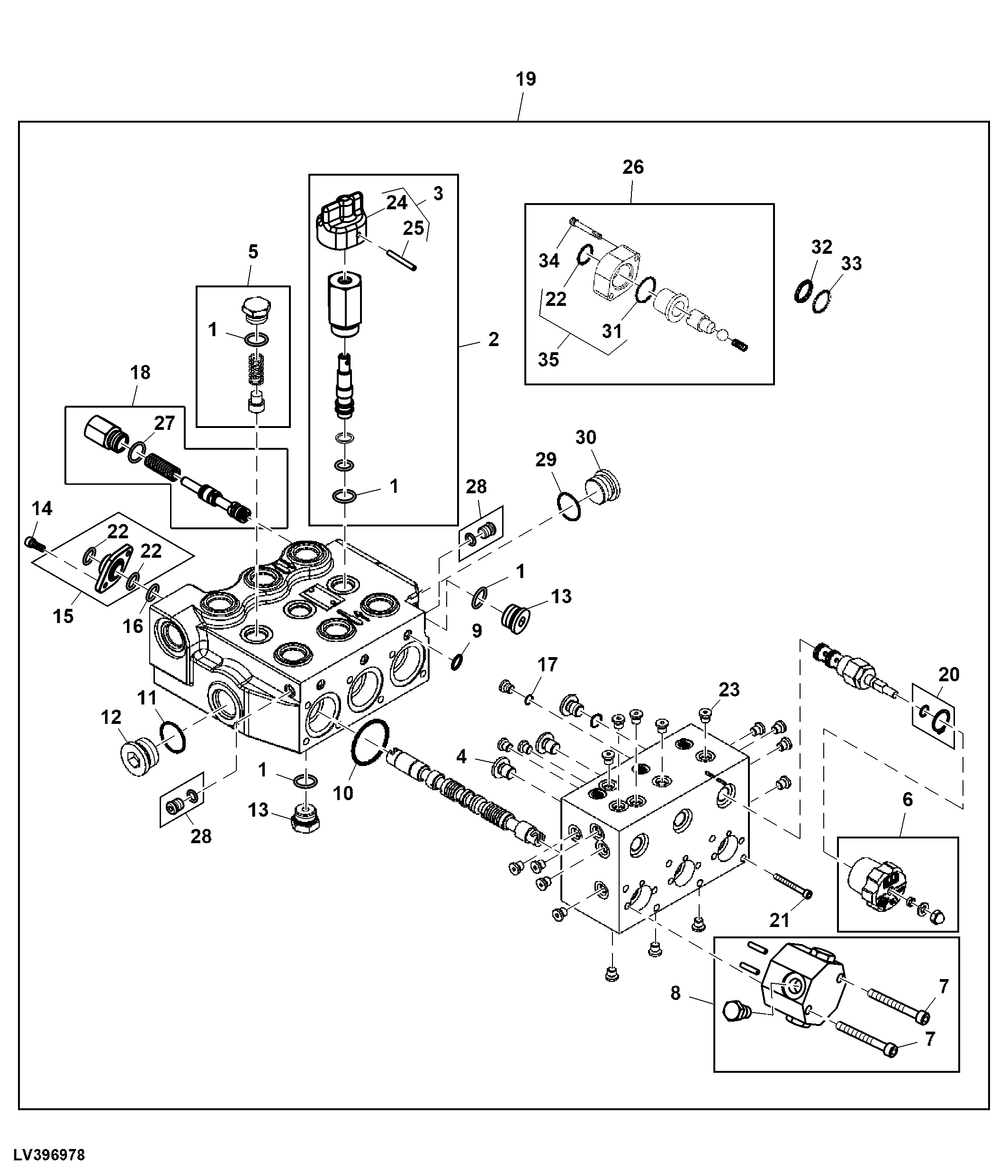 Triple Deluxe Rear Selective Control Valve (Original Equipment)