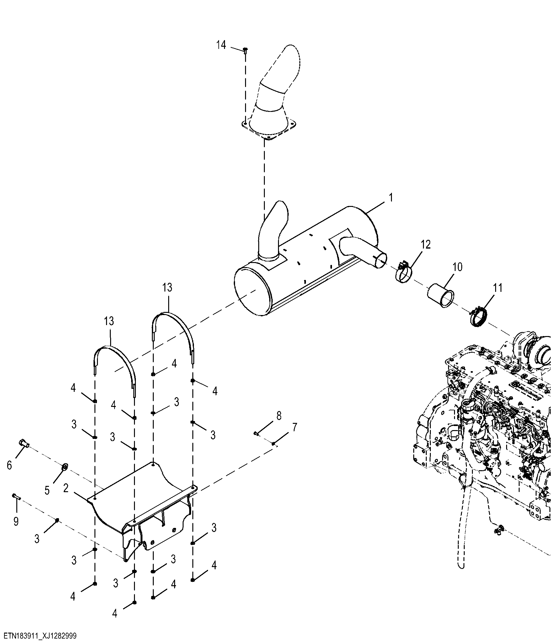 External Exhaust System (Engine 6090HT023-DZ115051)