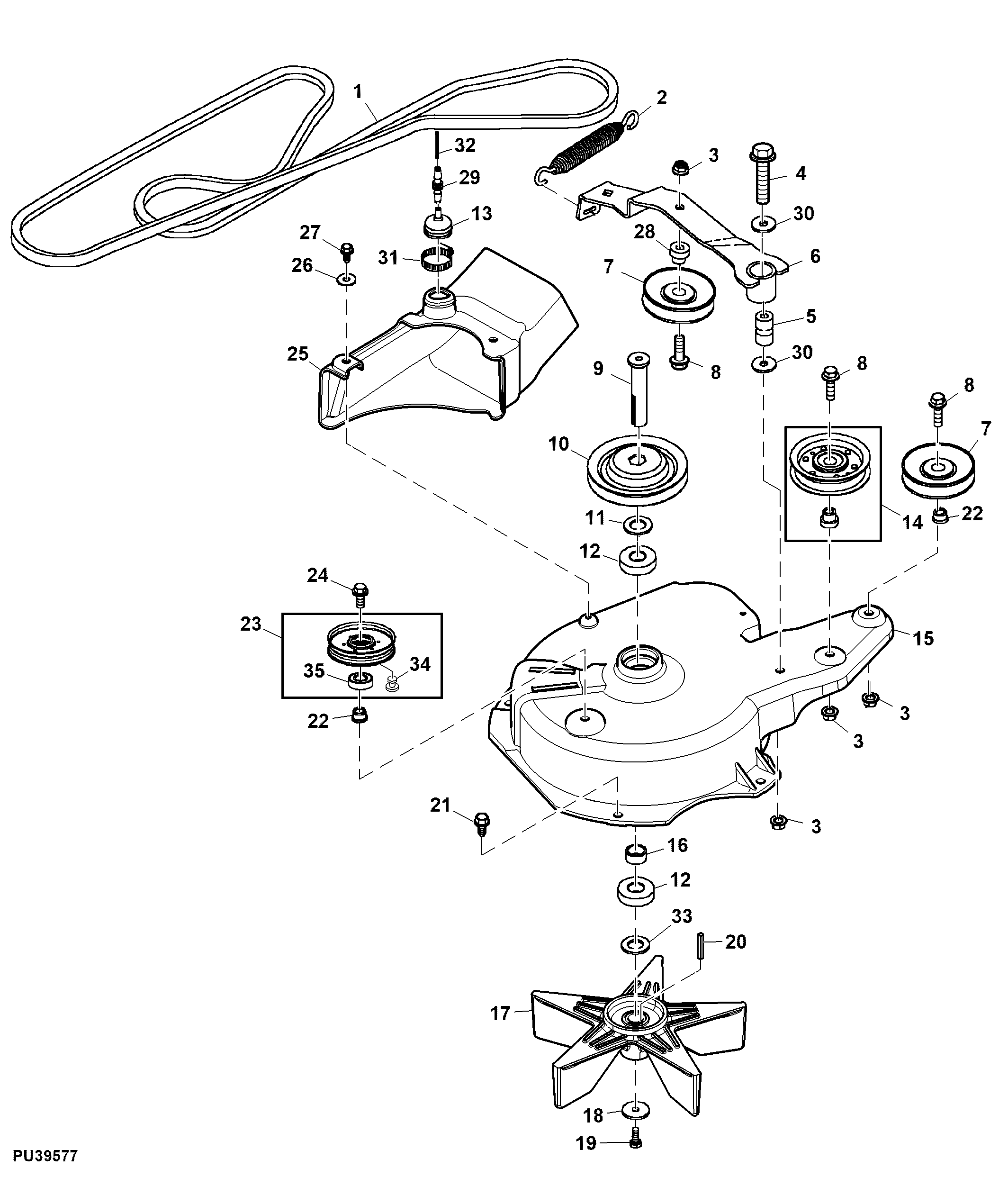 PTO Belt Drive, Idlers and Powerflow Housing