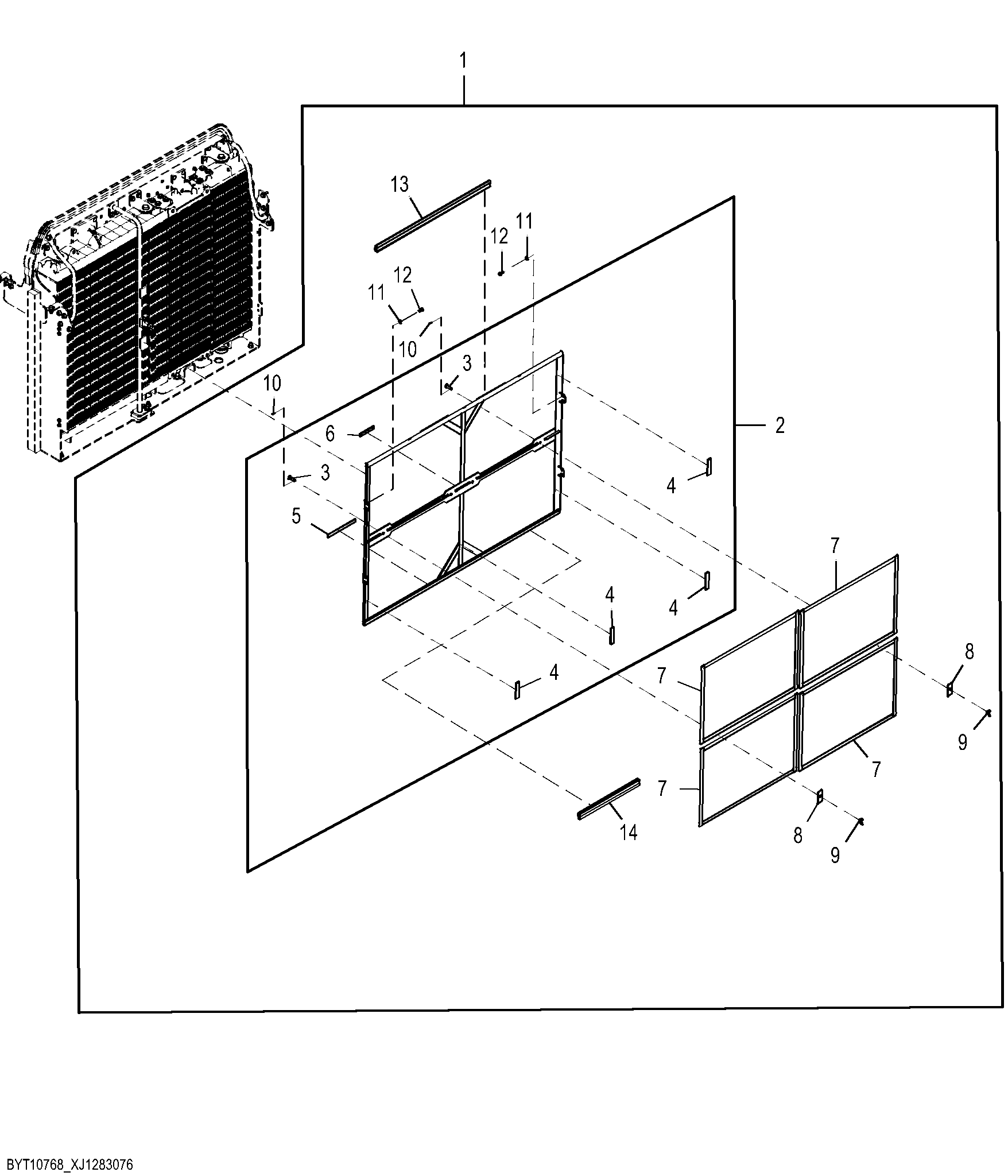 Trash Screen Kit, Cooling System (Engine 6090HT022-DZ115575)