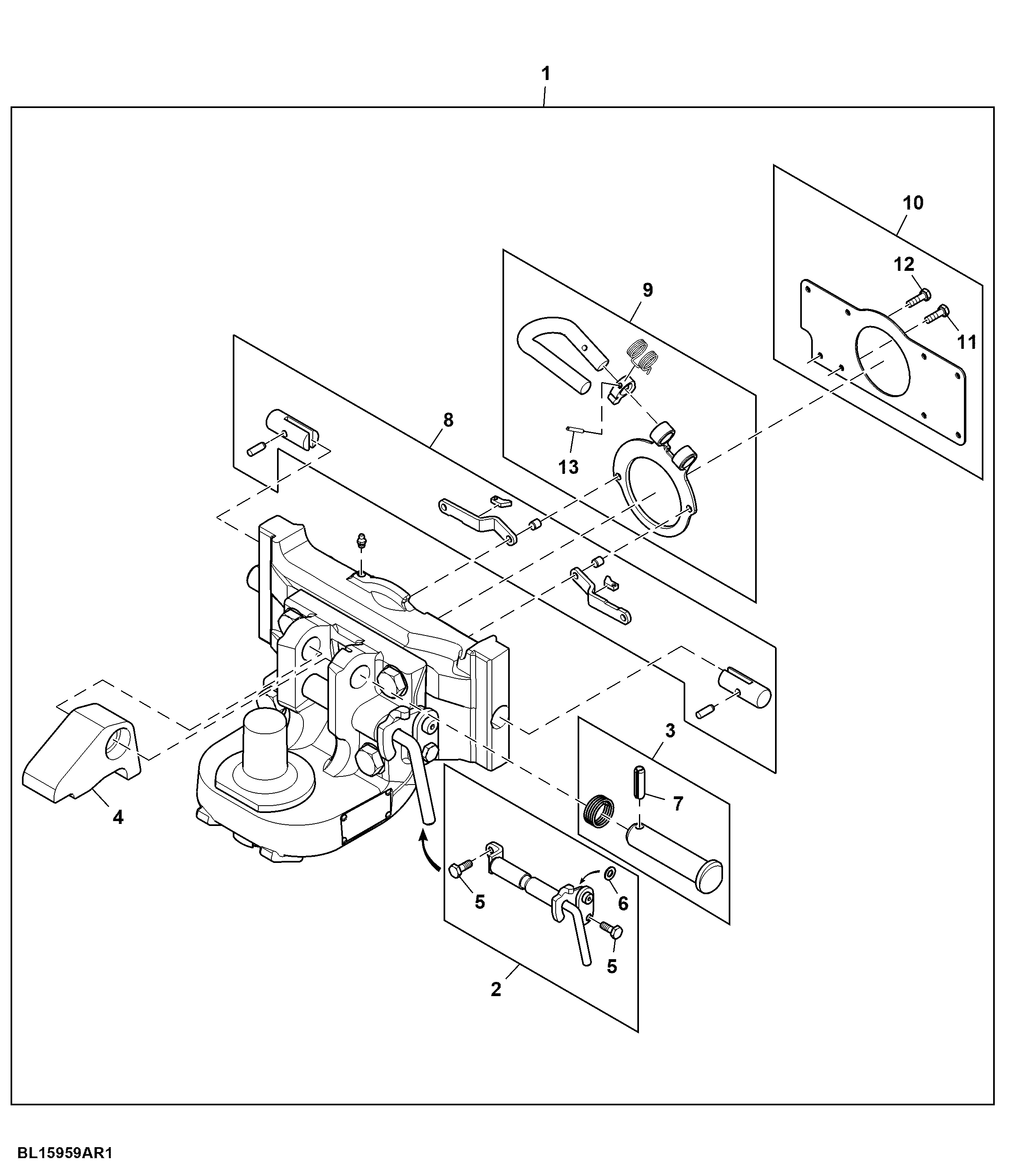 Wagon Hitch, Piton Fix Type Hitch Insert, Height Adjustable, 9 Positions, Attachment