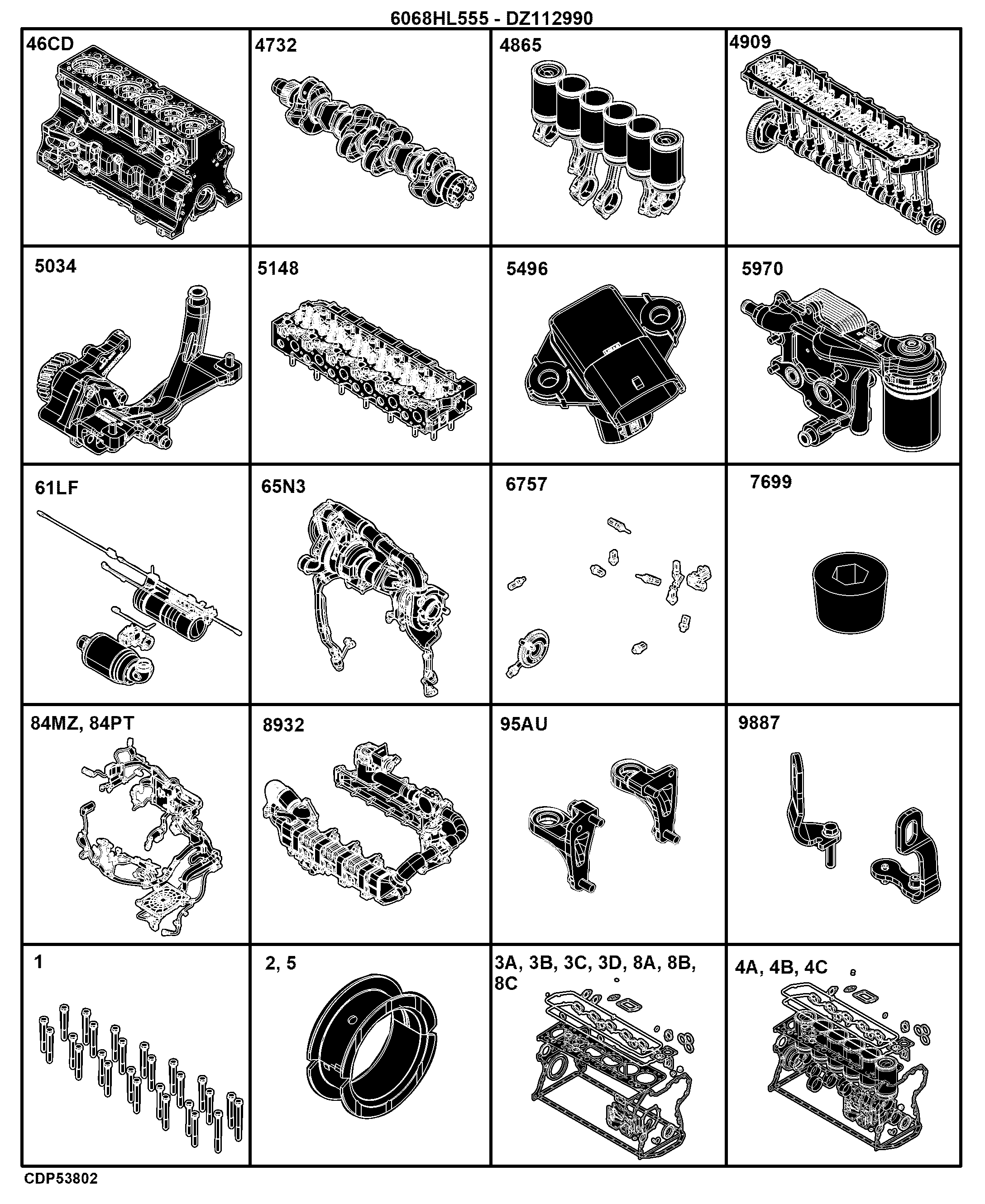 E5 Engine 6068HL555-DZ112990-ETN196519-ETN220814