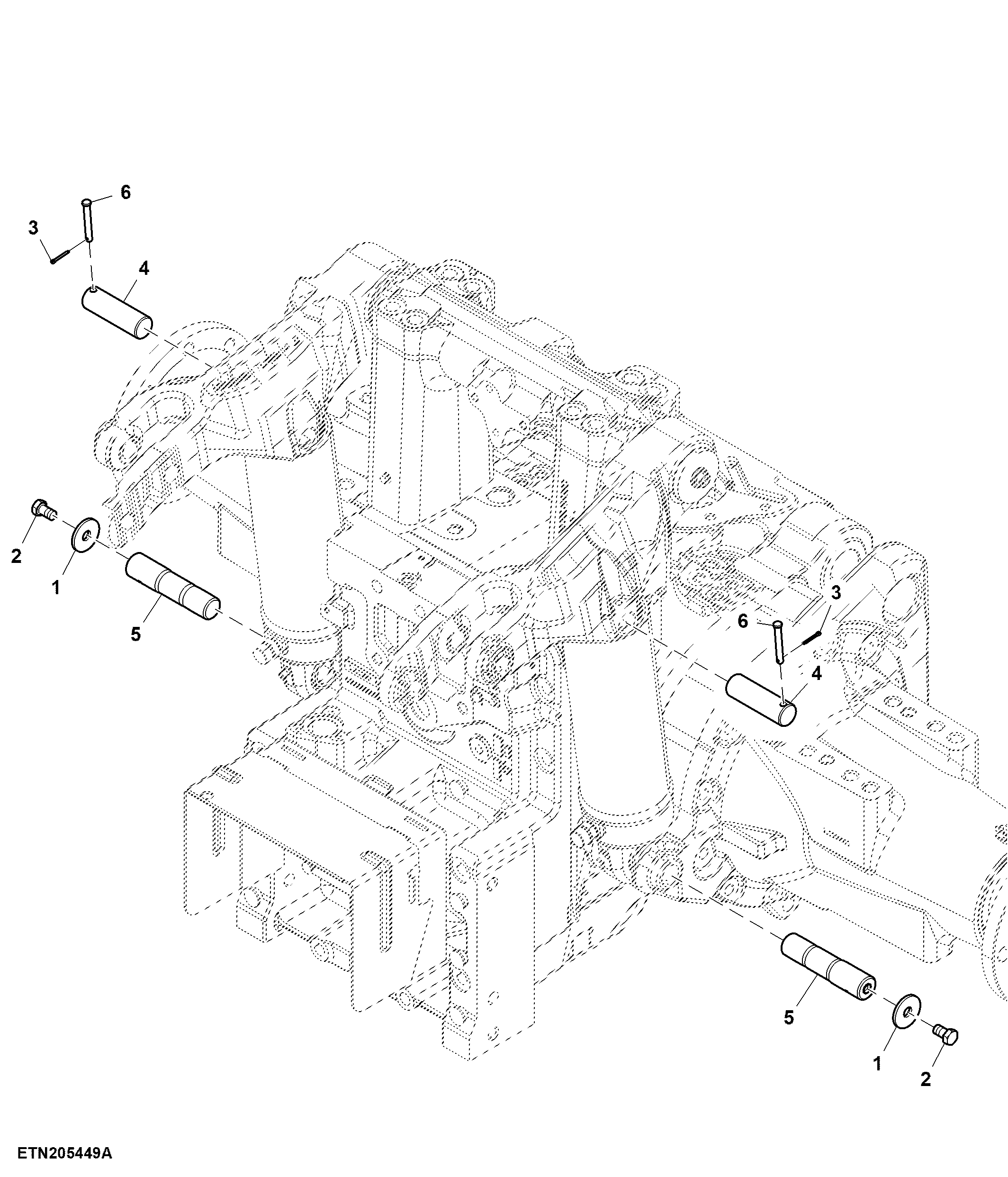 Hydraulic Lift Cylinder Mountings (010000 - )