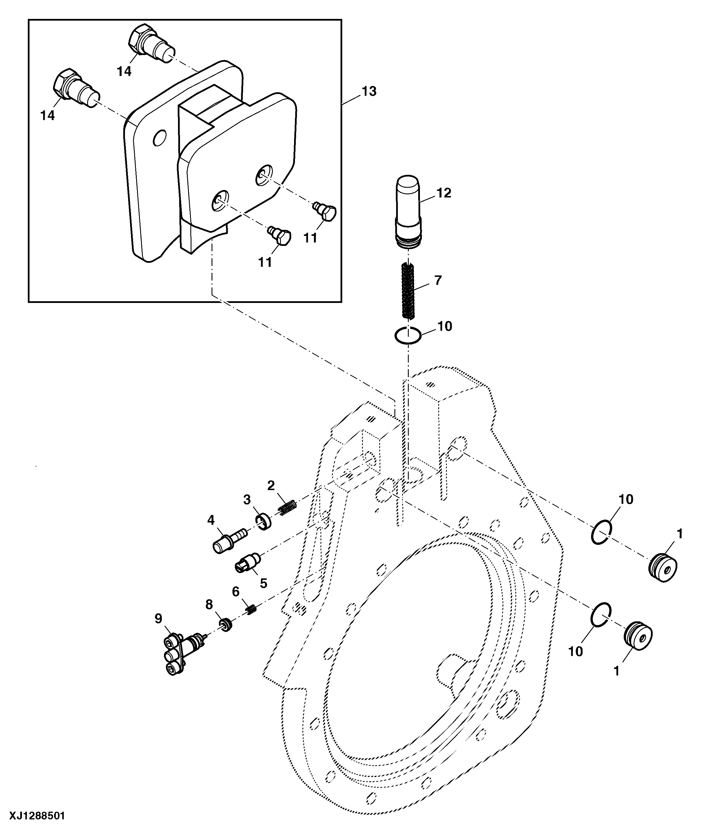 3/4 Main-saw Auto-tension Unit - Swing-arm Assembly ( - 000005)