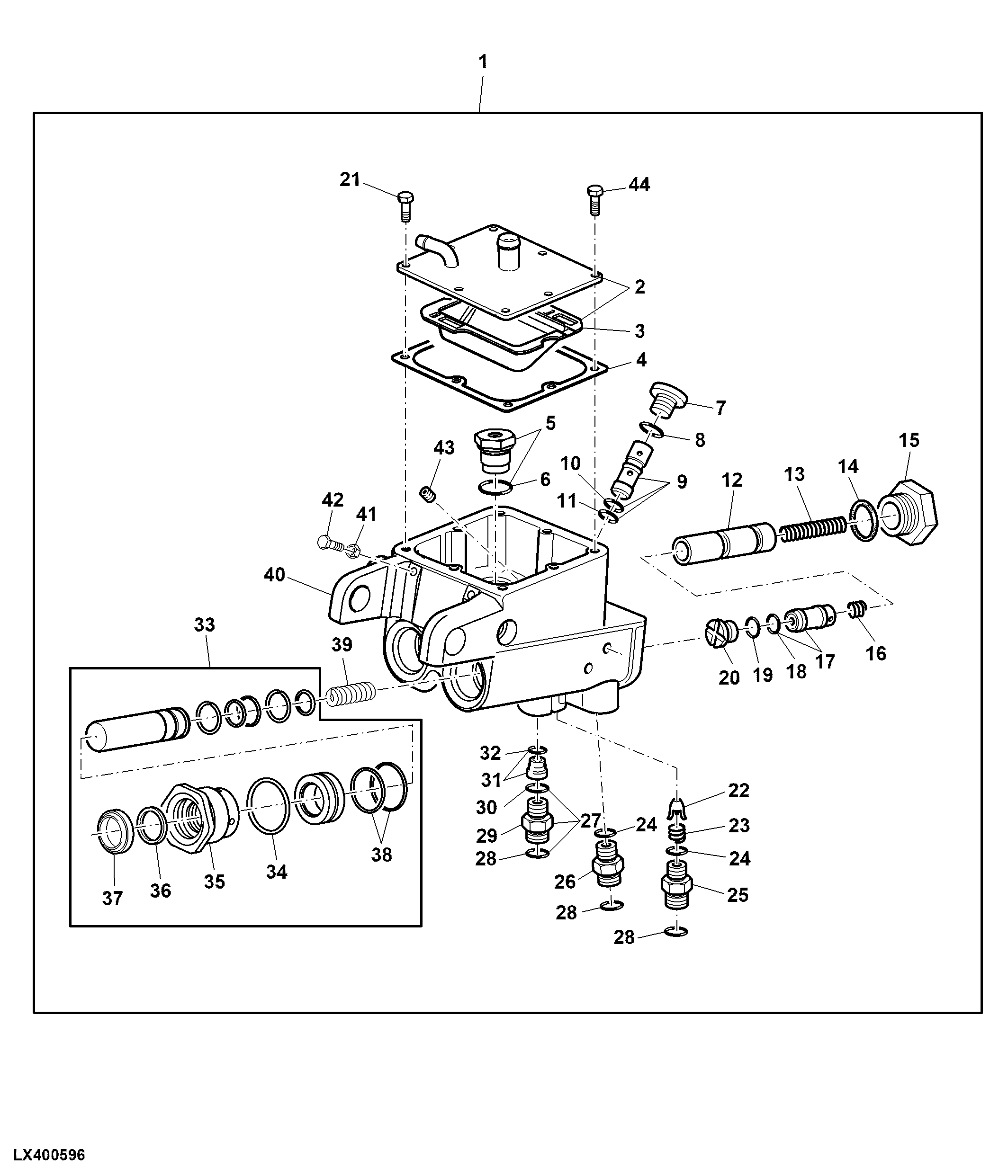 BRAKE VALVE (FOR TRACTORS W/O FRONT WHEEL BRAKES)