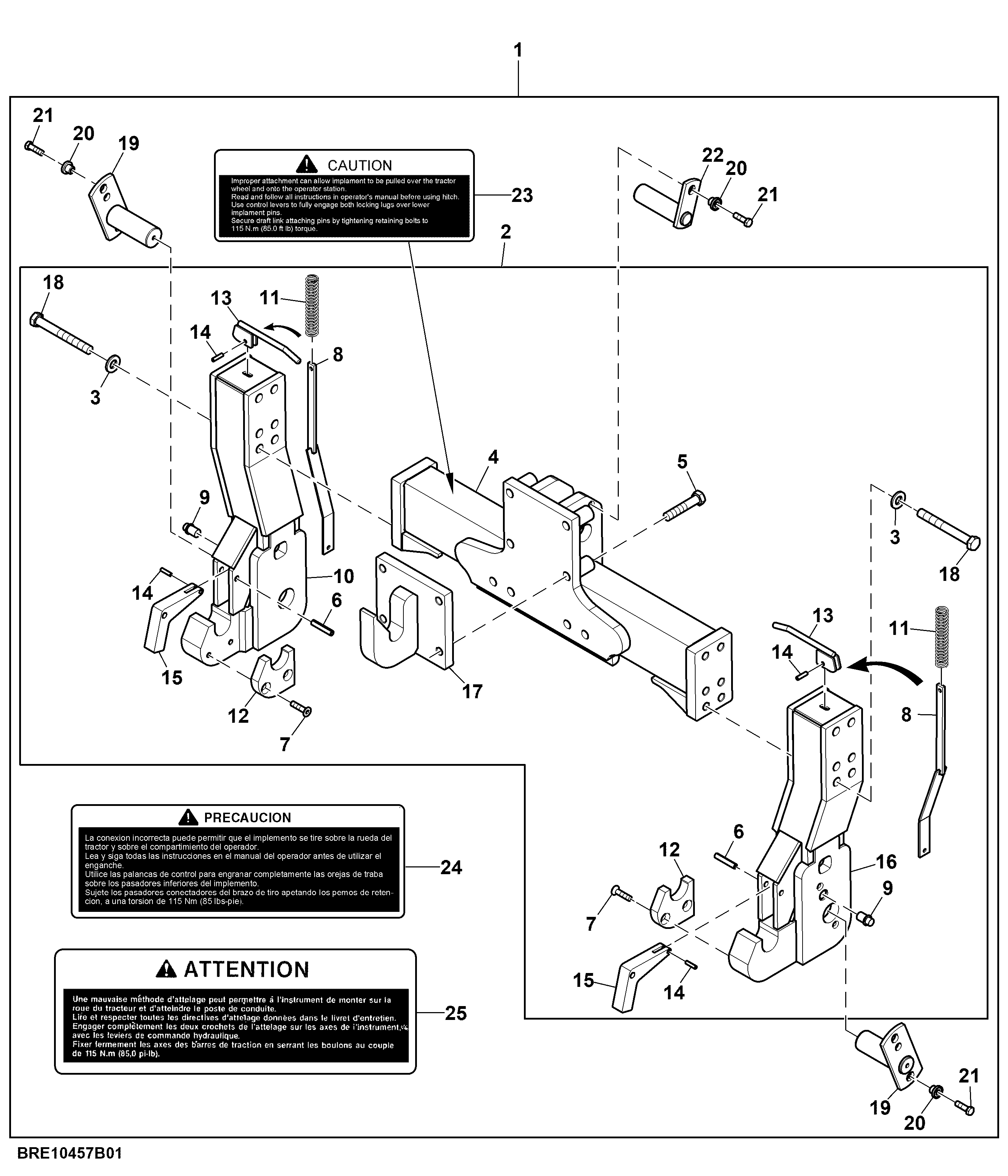 Attachment, Implement Quik Coupler, Category 4/4N